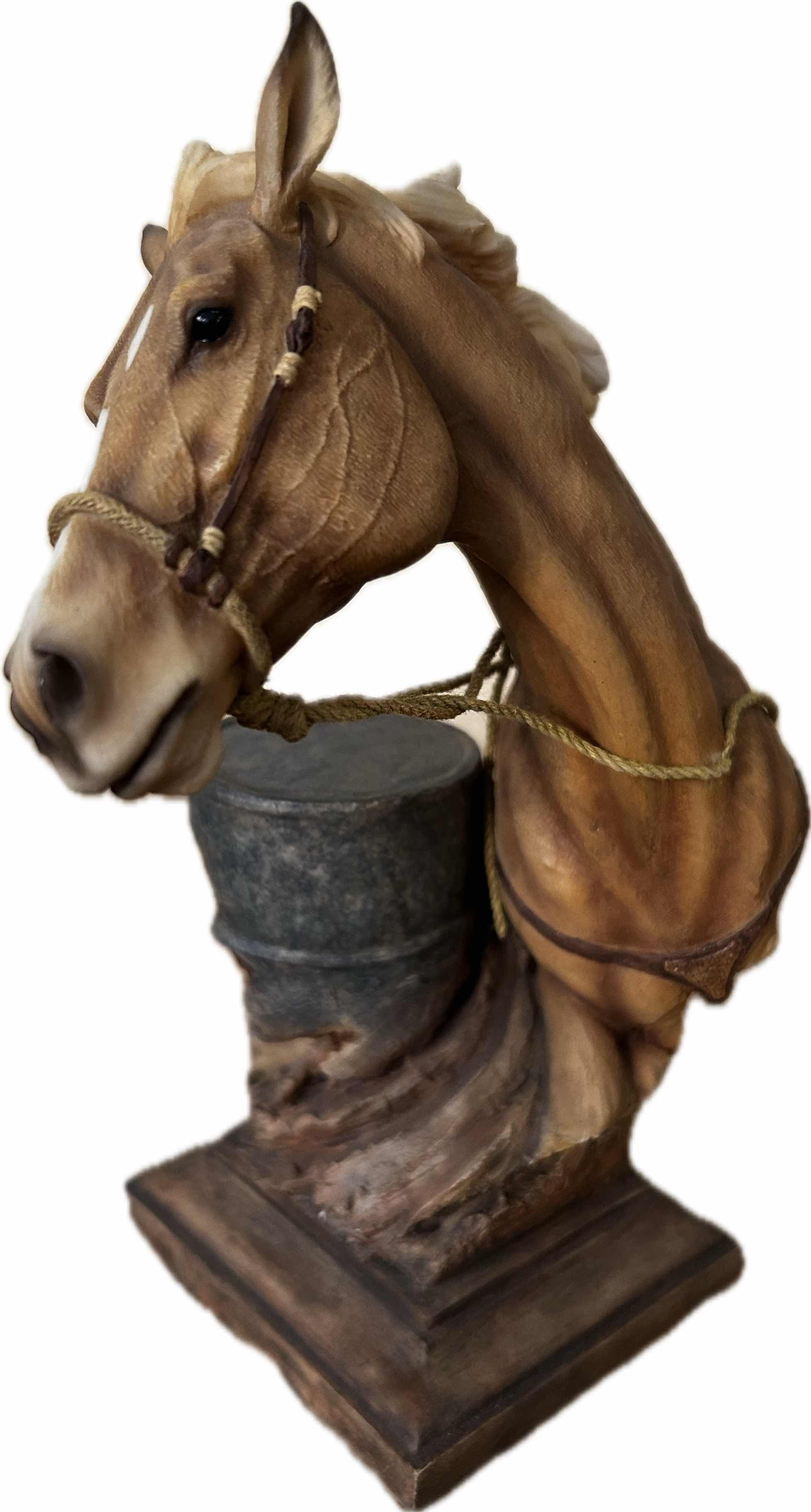 Photo 1 of CHANGING LEADS HORSE BUST SCULPTURE H 8"