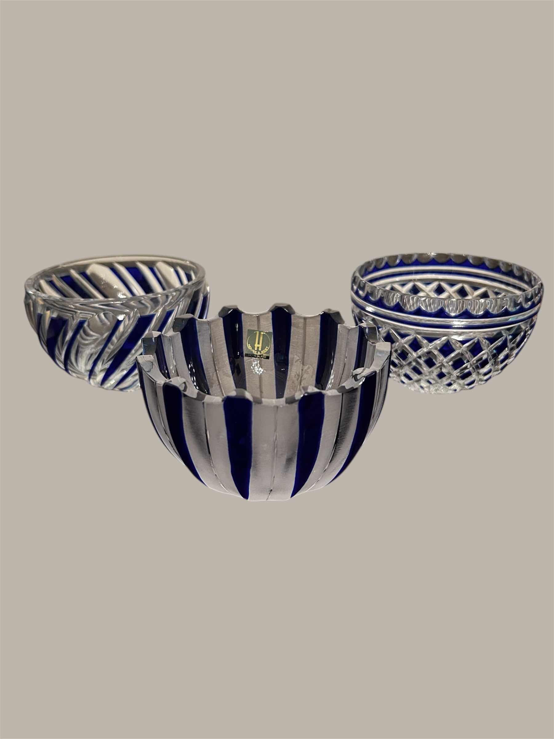 Photo 1 of 3- SMALL SATSUMA  COBALT BLUE CANDY DISHES