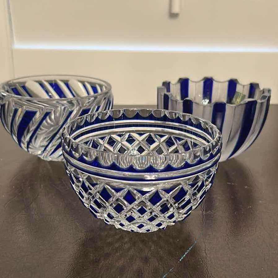 Photo 1 of 3- SMALL SATSUMA  COBALT BLUE CANDY DISHES