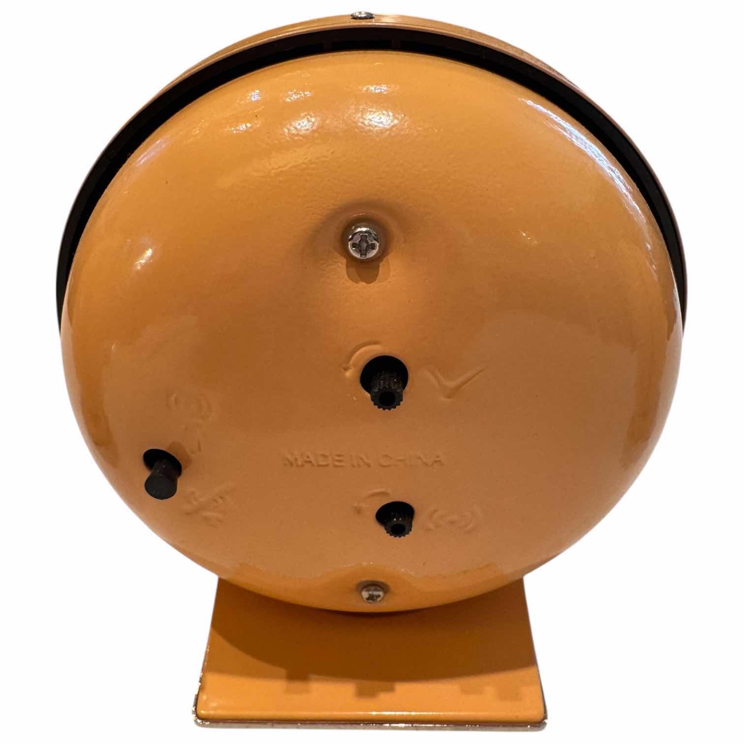 Photo 1 of 3- BIG BEN METAL ANALOG ALARM CLOCK ORANGE H5”