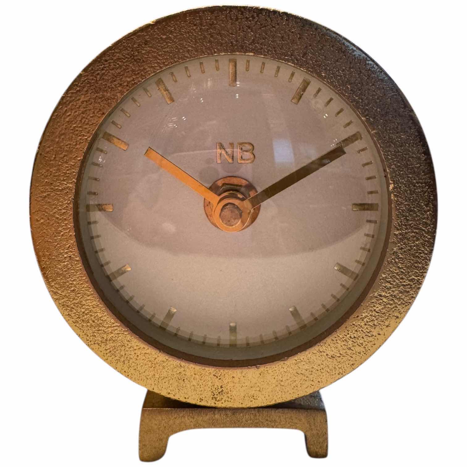 Photo 1 of CHASS CLOCK SET DESKTOP AND NEW BERKUS GOLD TONE CLOCK 9” X 2” X H3.5”