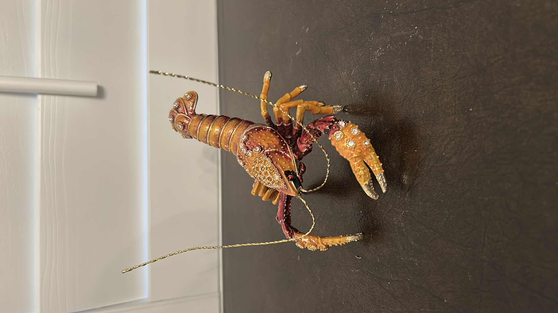 Photo 1 of 3- COLLECTABLE ORNATE CRYSTAL STUDDED TRINKET BOXES FISH CRAB