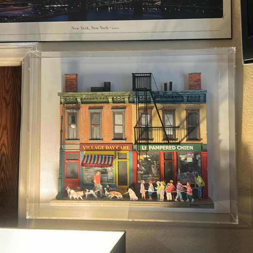 Photo 1 of ACRYLIC SHADOW BOX VILLAGE DAY CARE 3D ARTWORK WALL DECOR 27 1/2” x 5” x 22 1/2”