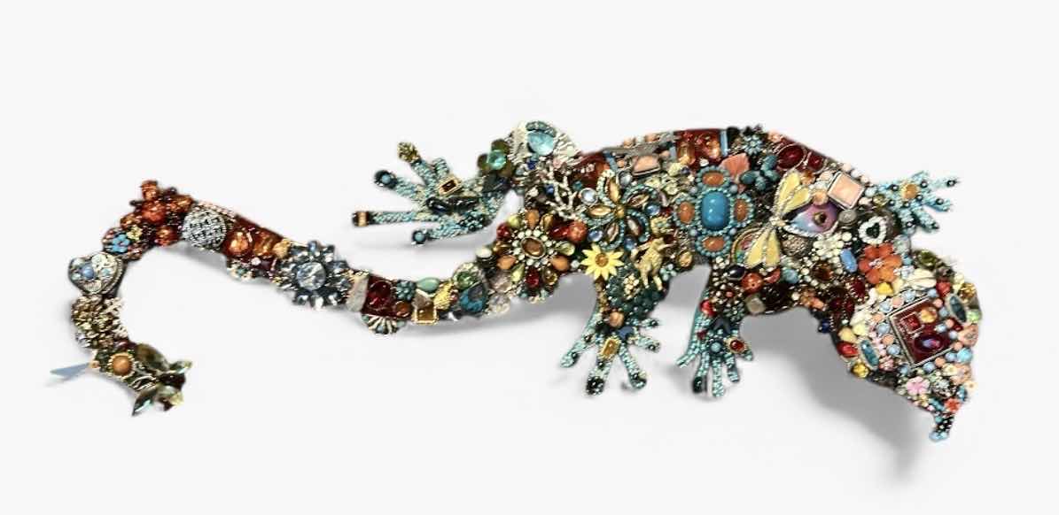 Photo 1 of ART CREATIONS BY CJ BEJEWELED LIZARD WALL DECOR  22”