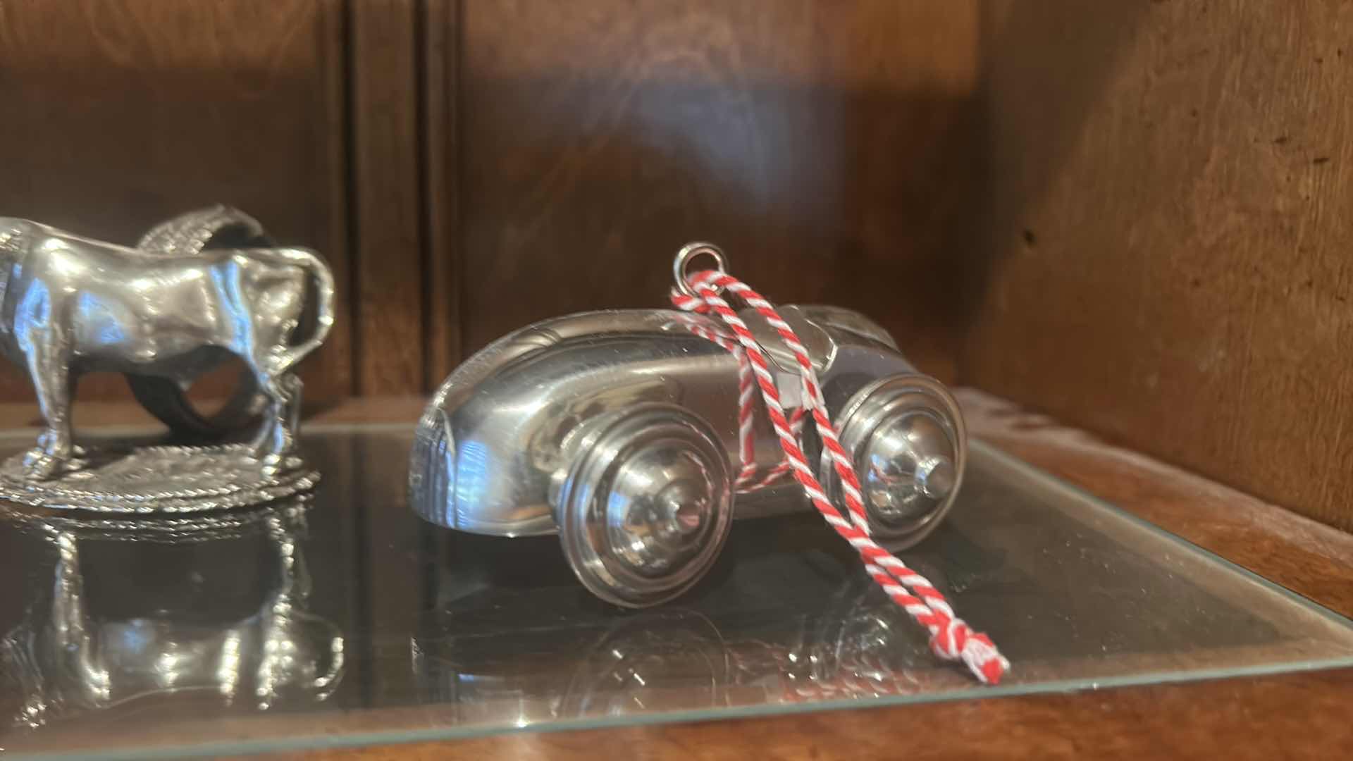 Photo 1 of 3 SILVER PCS, CRICKET, BULL FROM NEIMAN MARCUS AND CAR ORNAMENT