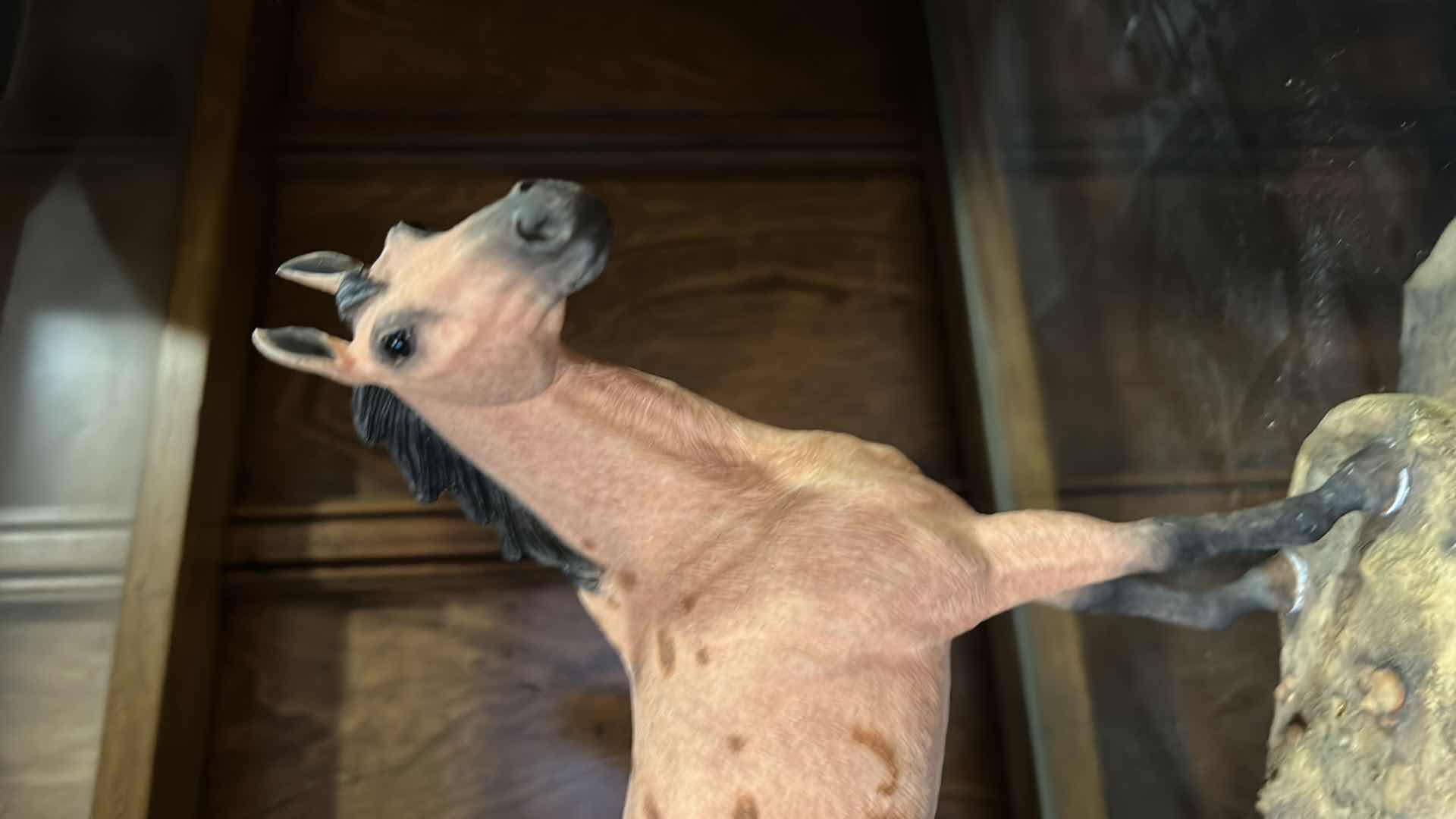 Photo 1 of 2 RESIN HORSE STATUES - H7.5”