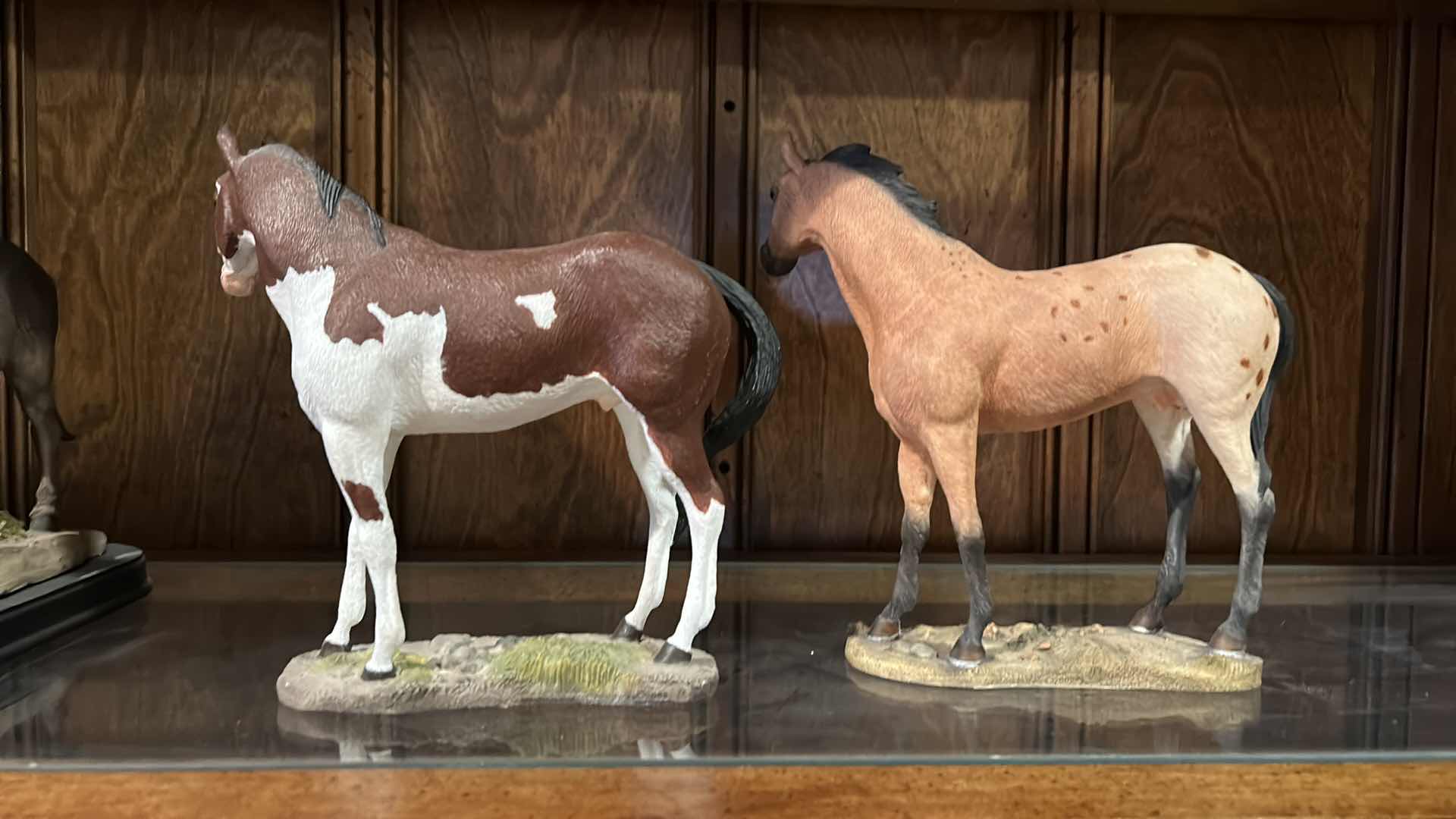 Photo 1 of 2 RESIN HORSE STATUES - H7.5”