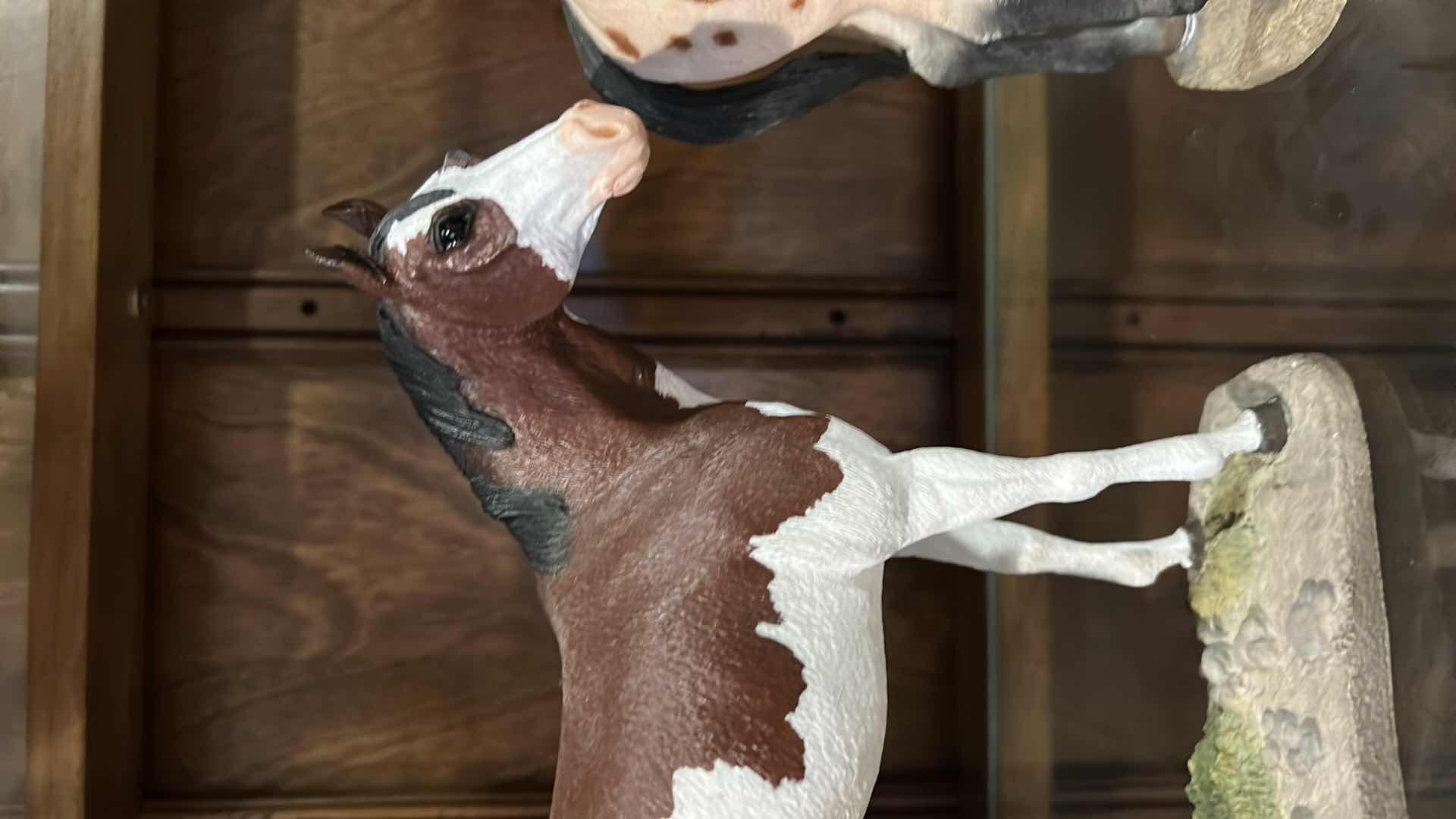 Photo 1 of 2 RESIN HORSE STATUES - H7.5”