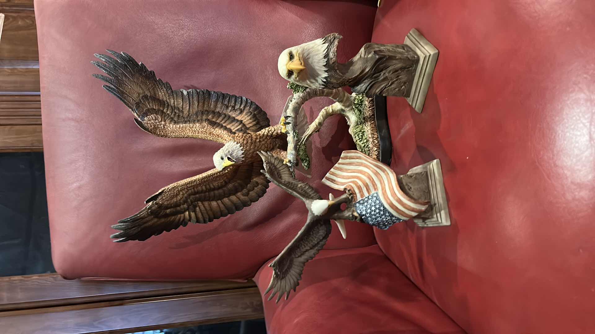 Photo 1 of 3 RESIN EAGLE SCULPTURES (TALLEST H16”)