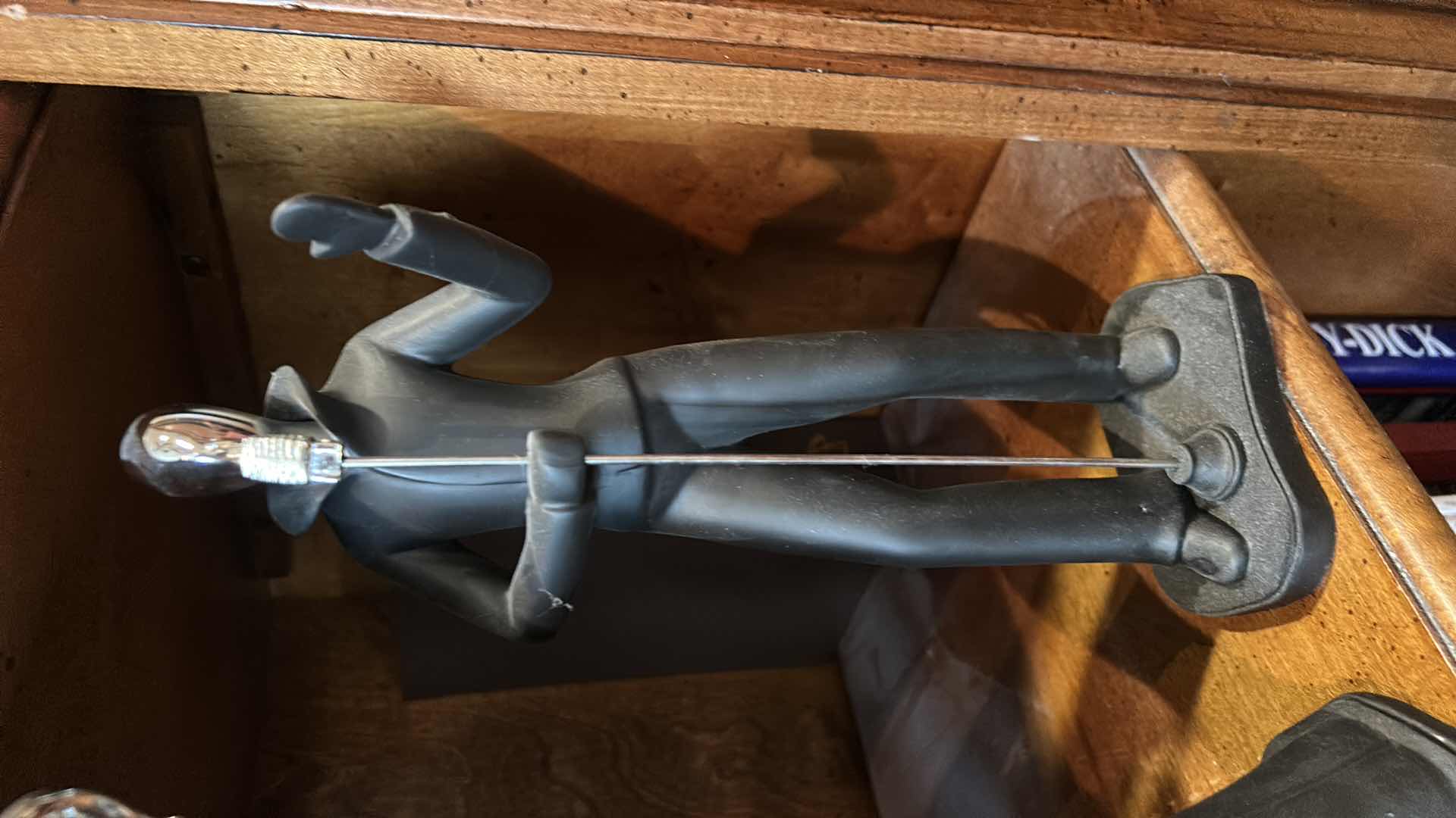 Photo 1 of 6 BLACK AND SILVER MUSICAL INSTRUMENT-PLAYING FIGURINES H 12”.