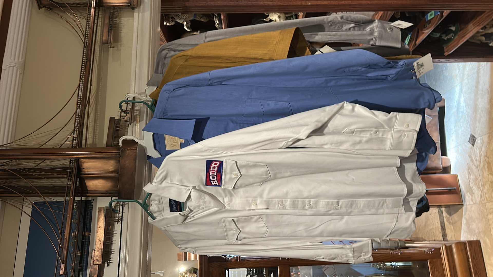 Photo 1 of 4 MENSWEAR PCS - 3 NEW MENS STUBS COLLARED SHIRTS SIZE XL & 1 WRANGLER
