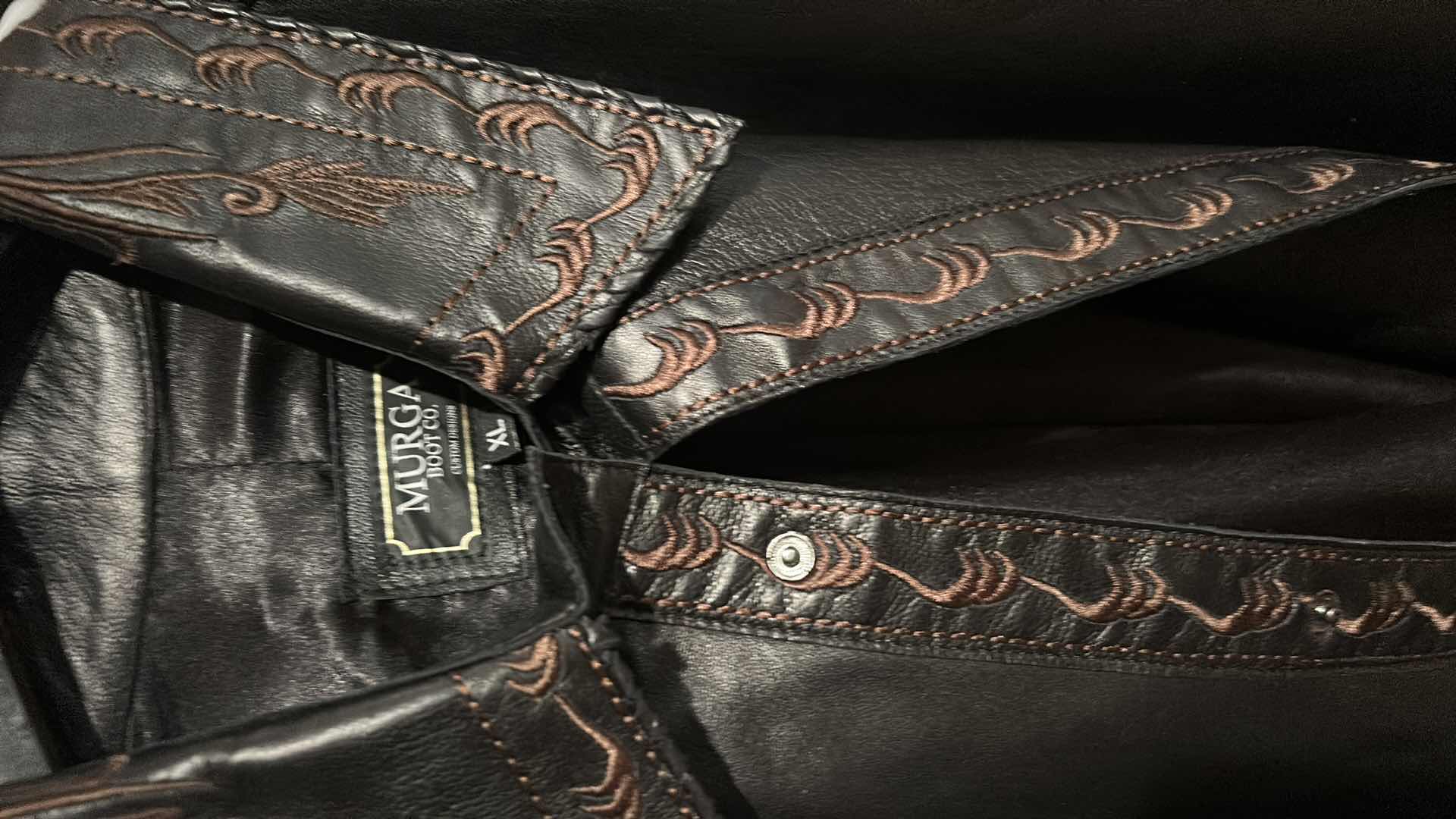 Photo 1 of 5 MENS DESIGNER LEATHER JACKETS SIZE L XL