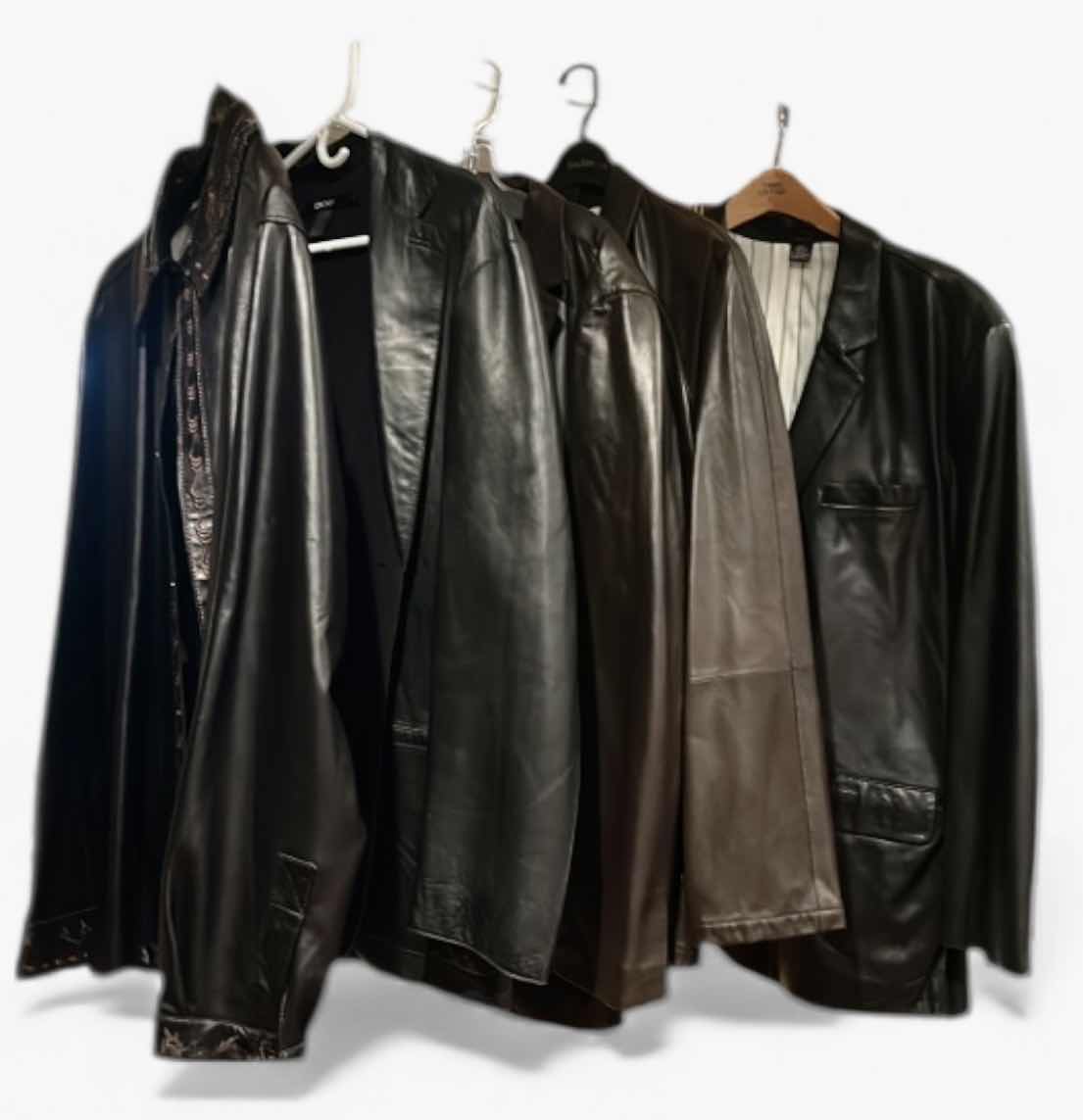 Photo 1 of 5 MENS DESIGNER LEATHER JACKETS SIZE L XL