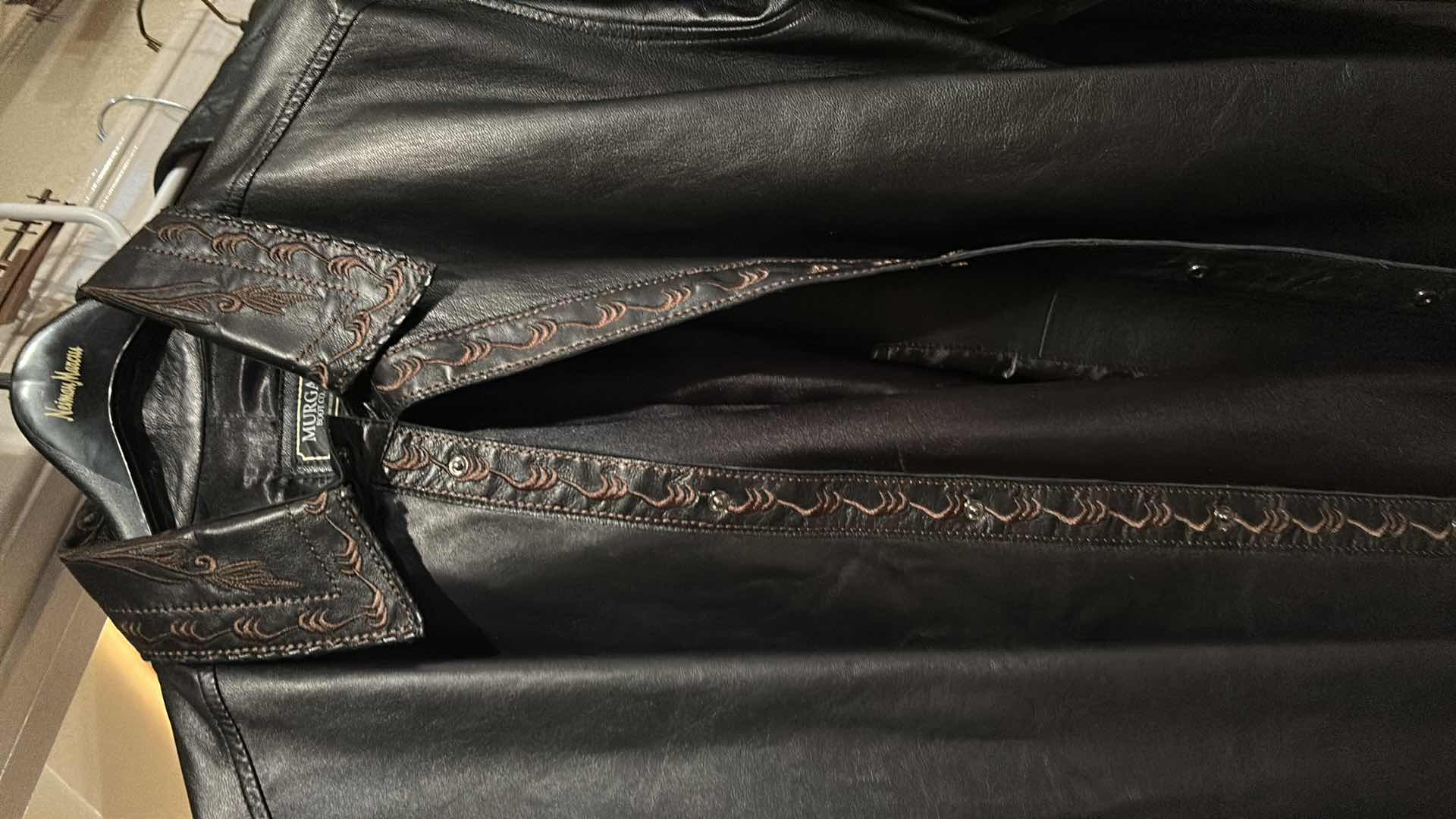 Photo 1 of 5 MENS DESIGNER LEATHER JACKETS SIZE L XL