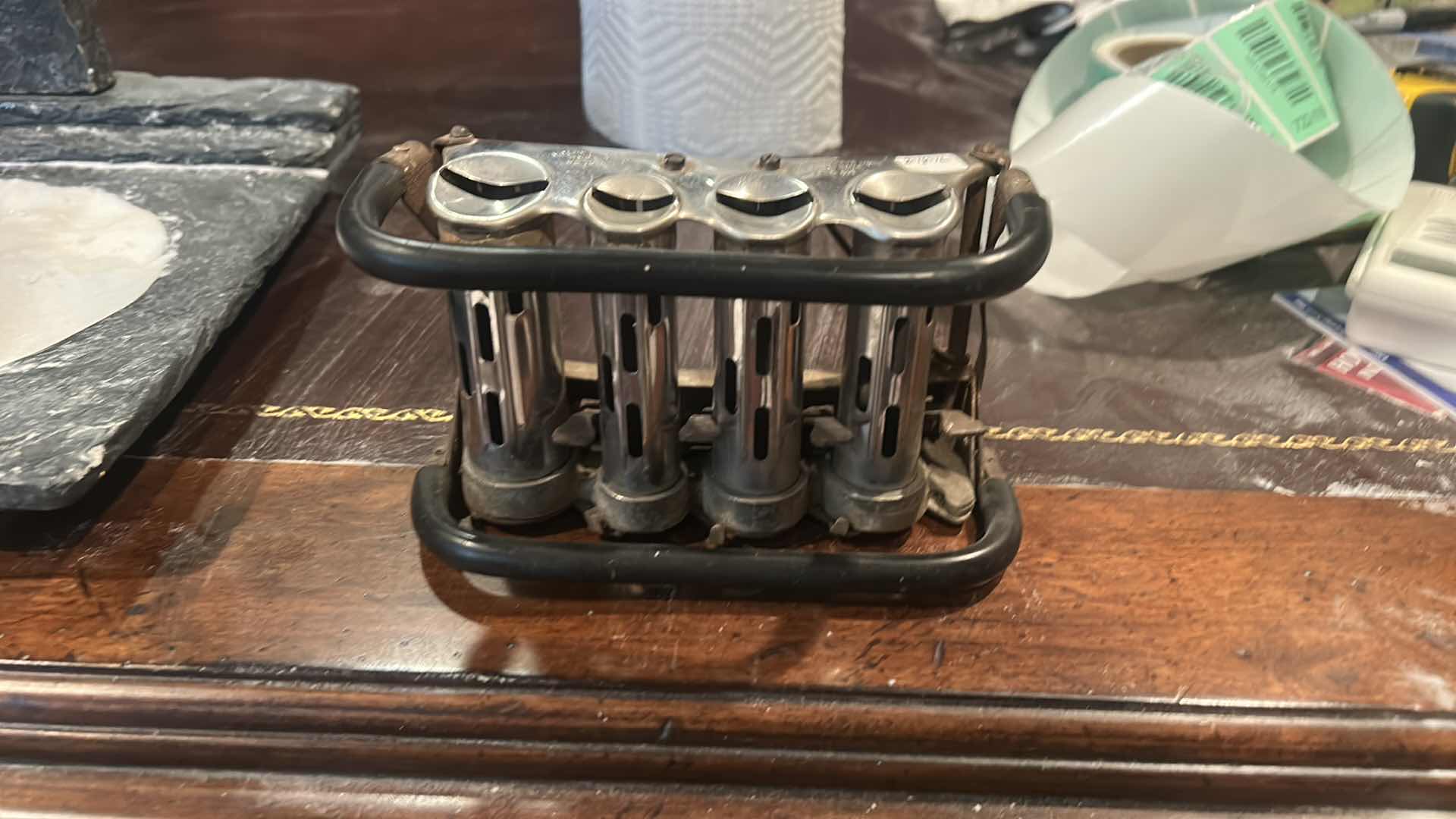 Photo 1 of ANTIQUE METAL COIN COUNTER