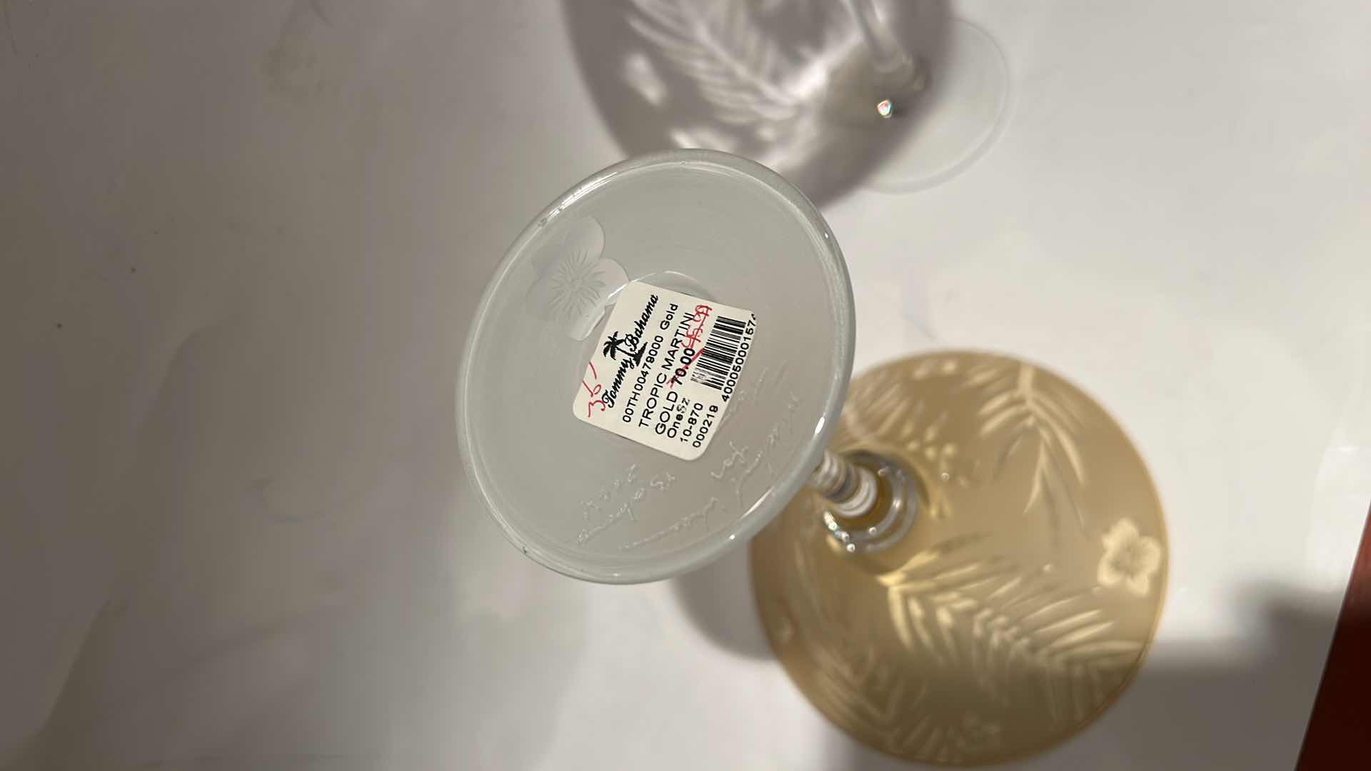 Photo 1 of 2 PC TOMMY BAHAMAS GLASS WARE