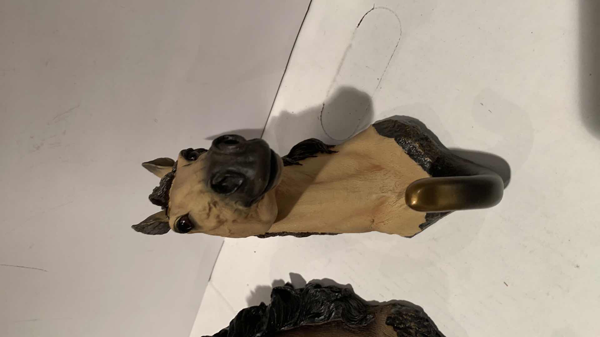 Photo 1 of 2 RESIN HORSE HOOKS 7”