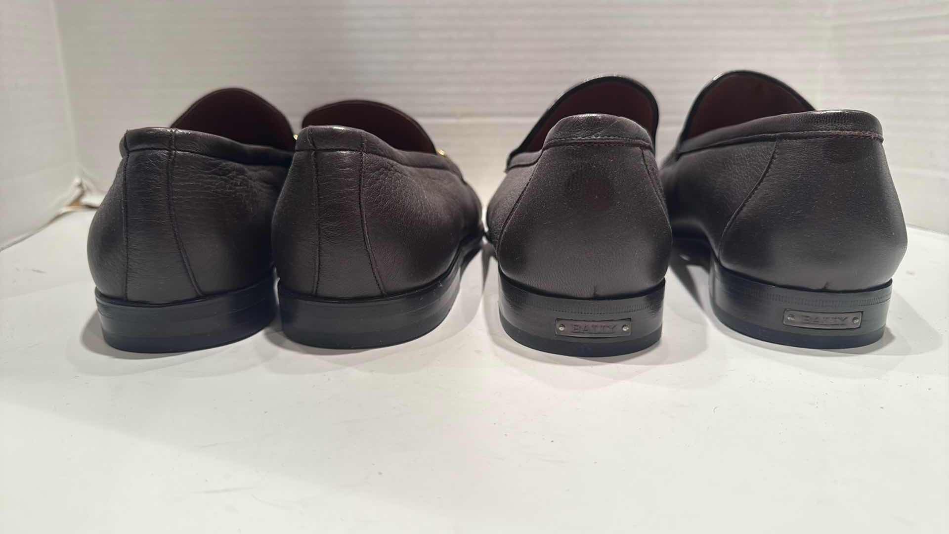 Photo 1 of 2-PAIRS BALLY BROWN LEATHER MEN’S DESIGNER LOAFER SHOES (SIZE 9.5)