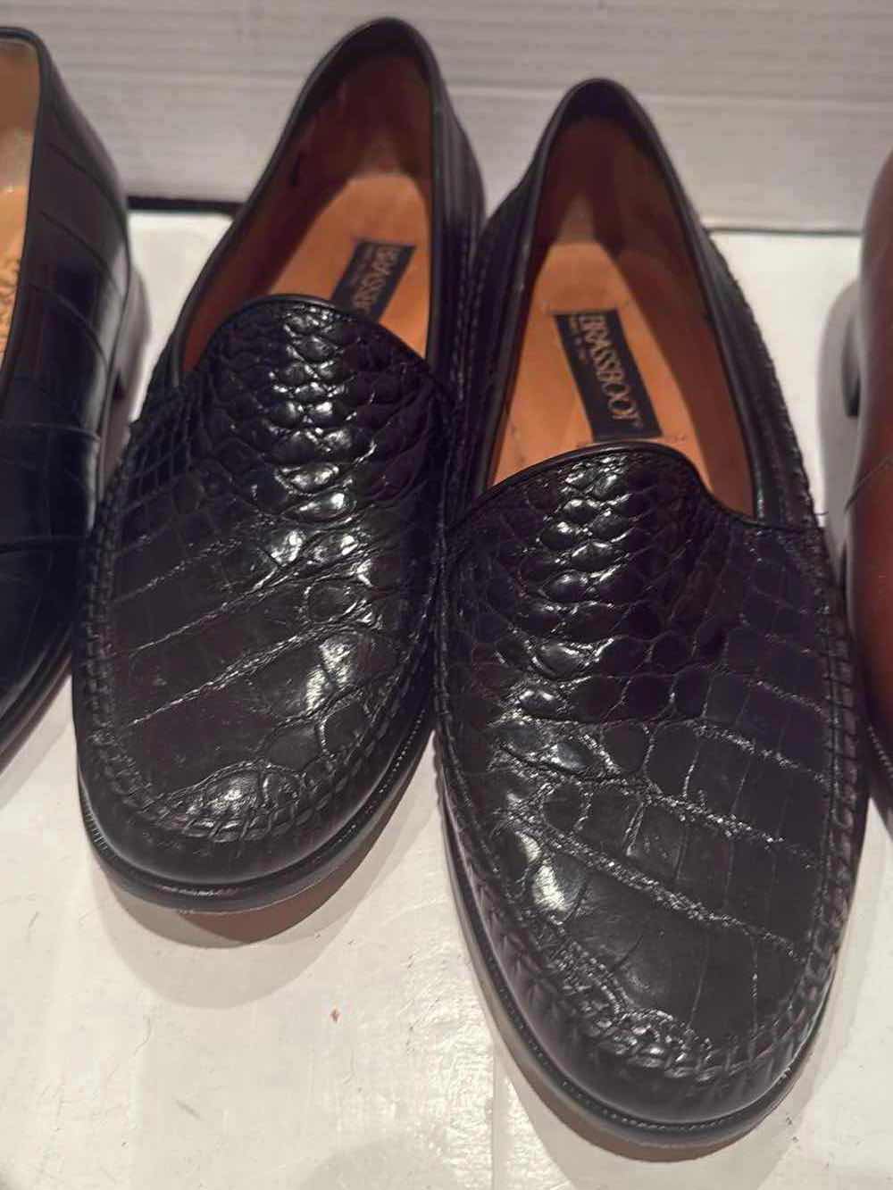Photo 1 of 4-PAIRS MEN’S DESIGNER LEATHER LOAFER SHOES (SIZE 10-10.5)
