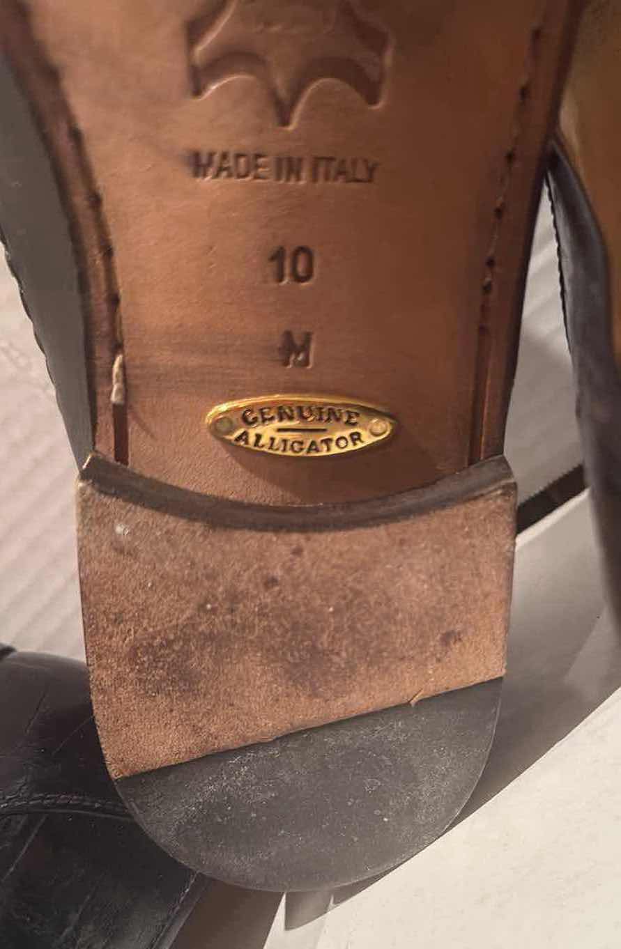 Photo 1 of 4-PAIRS MEN’S DESIGNER LEATHER LOAFER SHOES (SIZE 10-10.5)