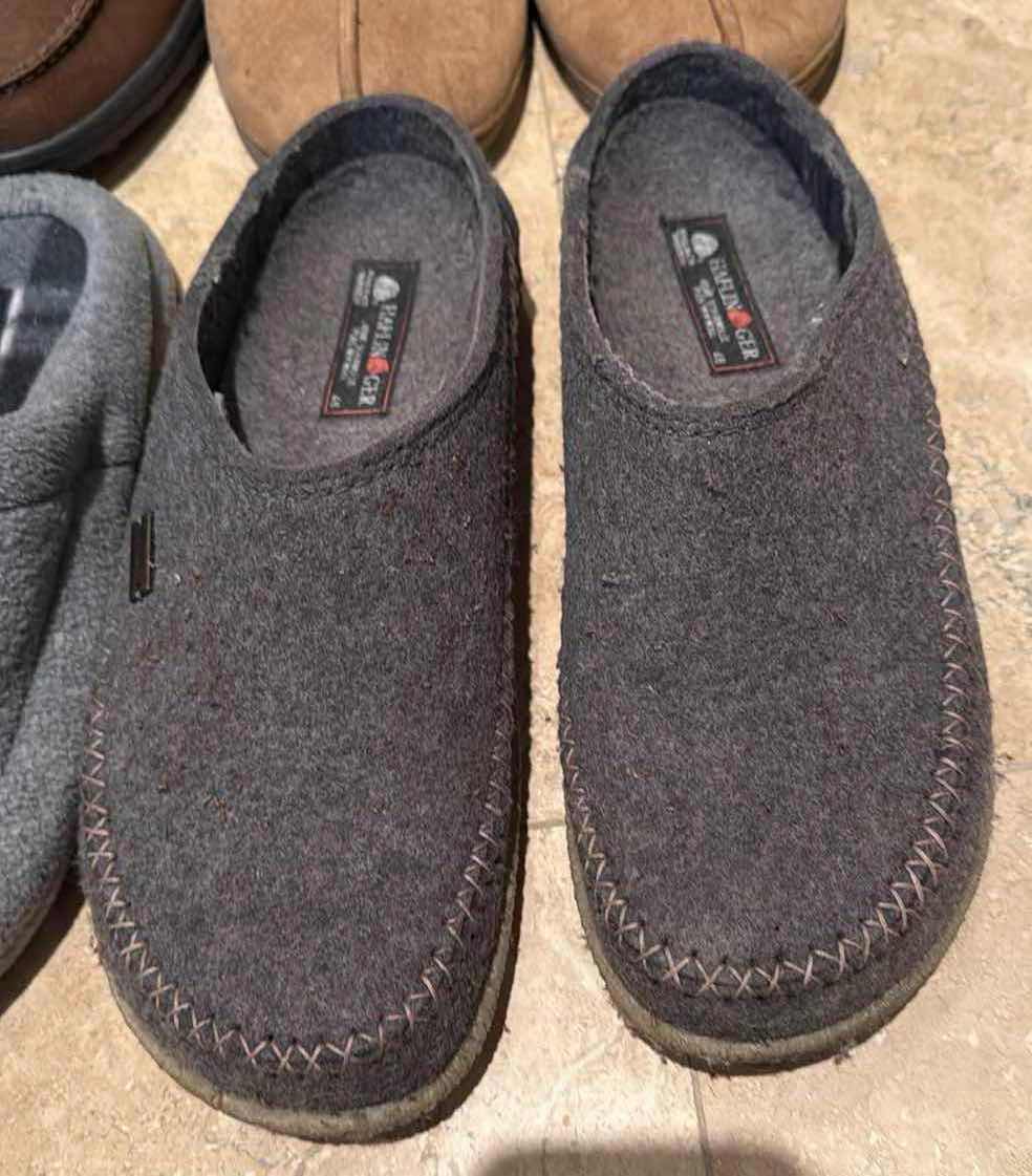 Photo 1 of 4-PAIRS MEN’S HOUSE SHOES (SIZE APPROX. 9-10.5)