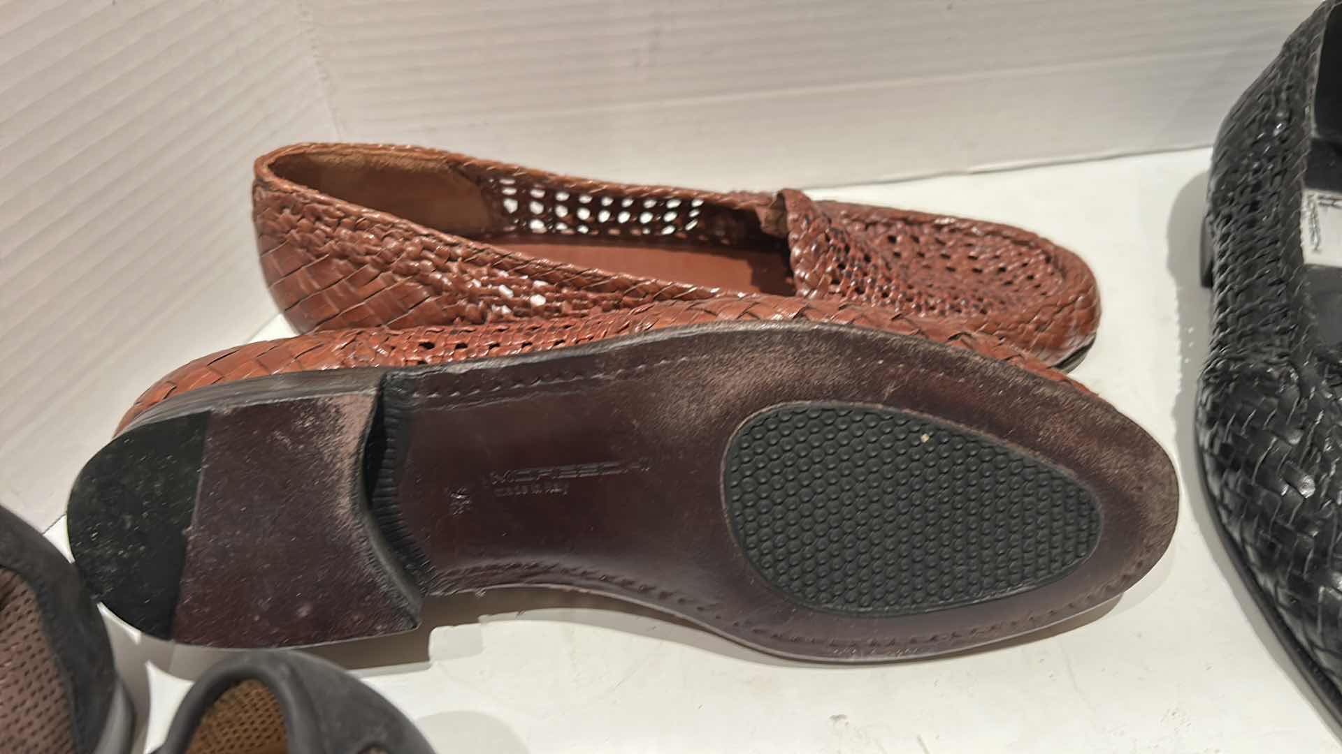 Photo 1 of 5 PAIRS MORESCHI ITALIAN CRAFTED LEATHER MEN’S LOAFERS, SIZE 9.5 TO 11.