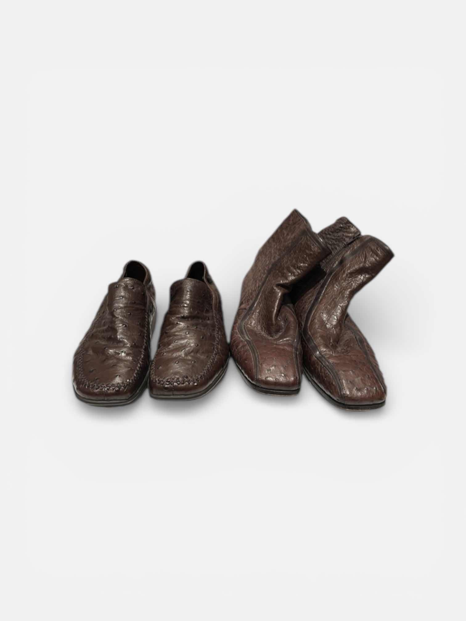 Photo 1 of 2 PAIRS- PRADA DESIGNER MEN'S SHOES, SIZE  8-9