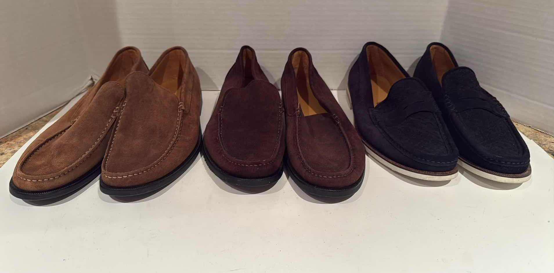 Photo 1 of 3-PAIRS STYLE FIFTH AVENUE MEN’S SUEDE SHOES (SIZE 10)
