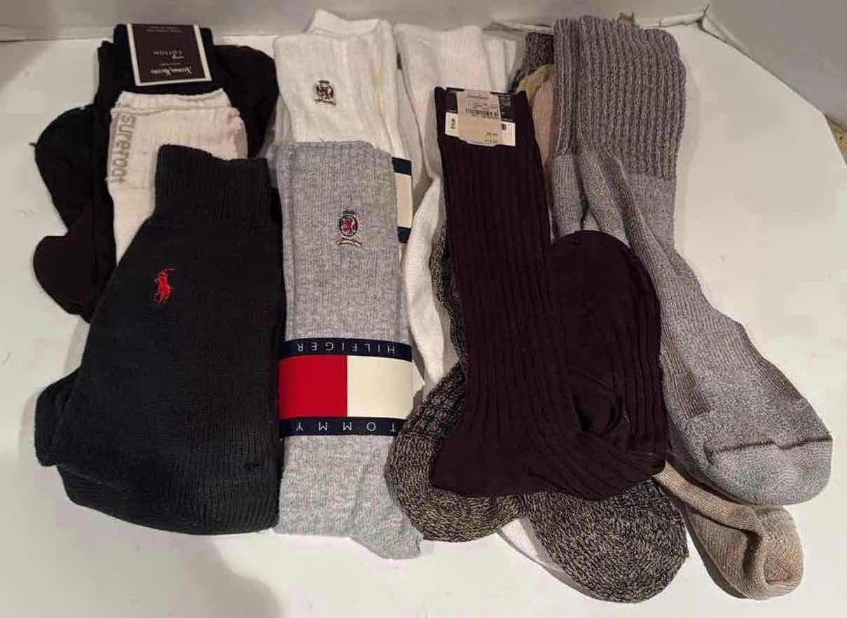 Photo 1 of 12-NEW PAIRS OF MEN’S SOCKS