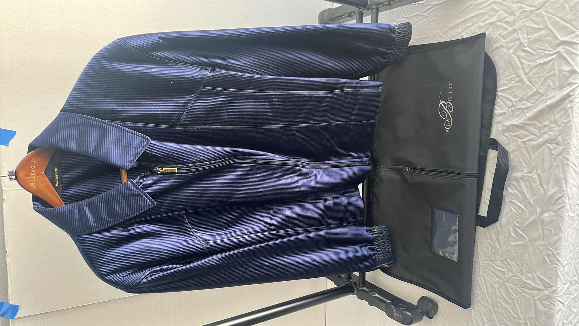 View 1 of DESIGNER "ZILLI  NAVY BLUE LEISURE JACKET FROM BELLAGIO MADE IN FRANCE-SIZE 46