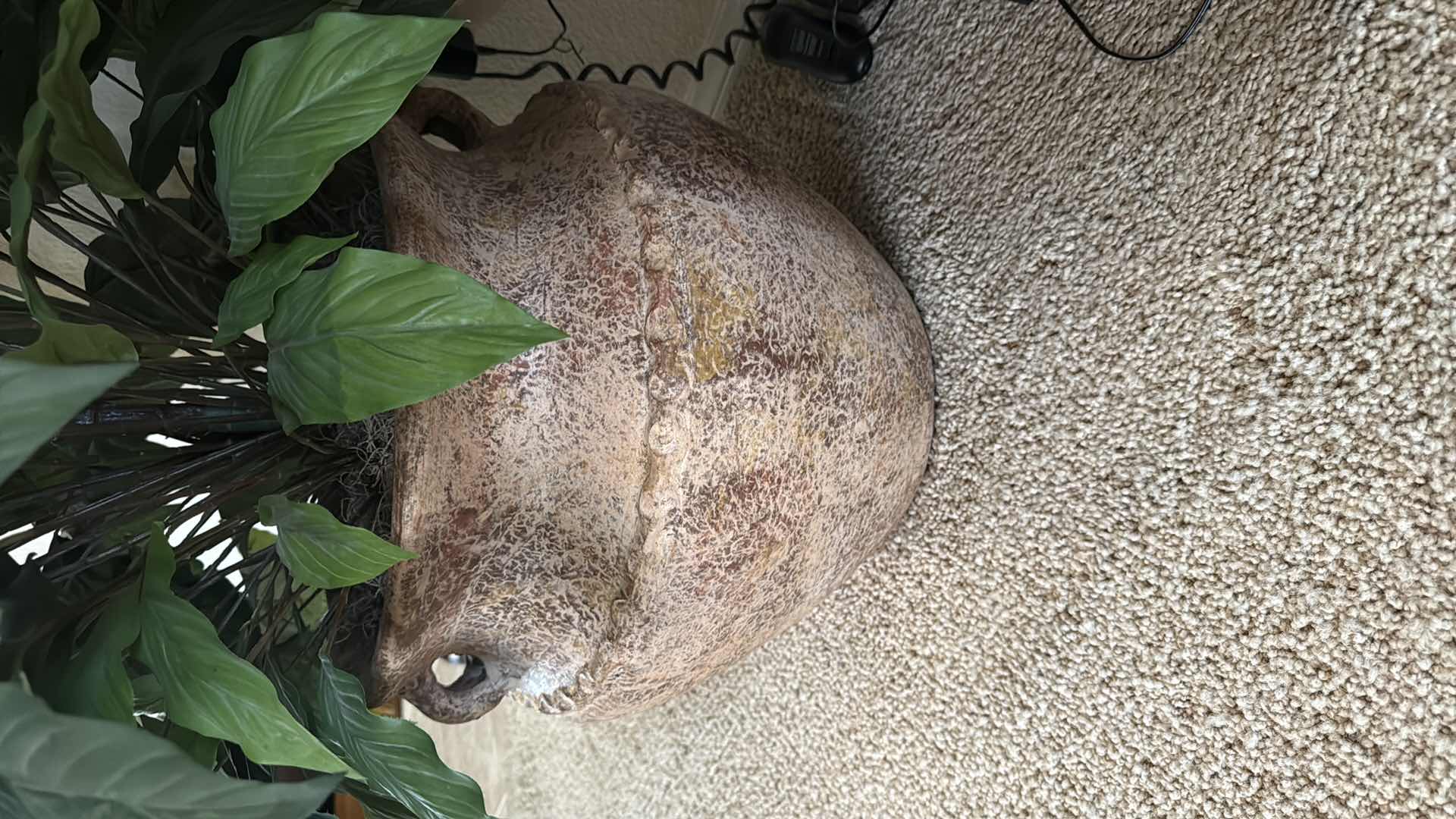 Photo 1 of FAUX POTTED TREE IN BROWN CERAMIC VASE H52”