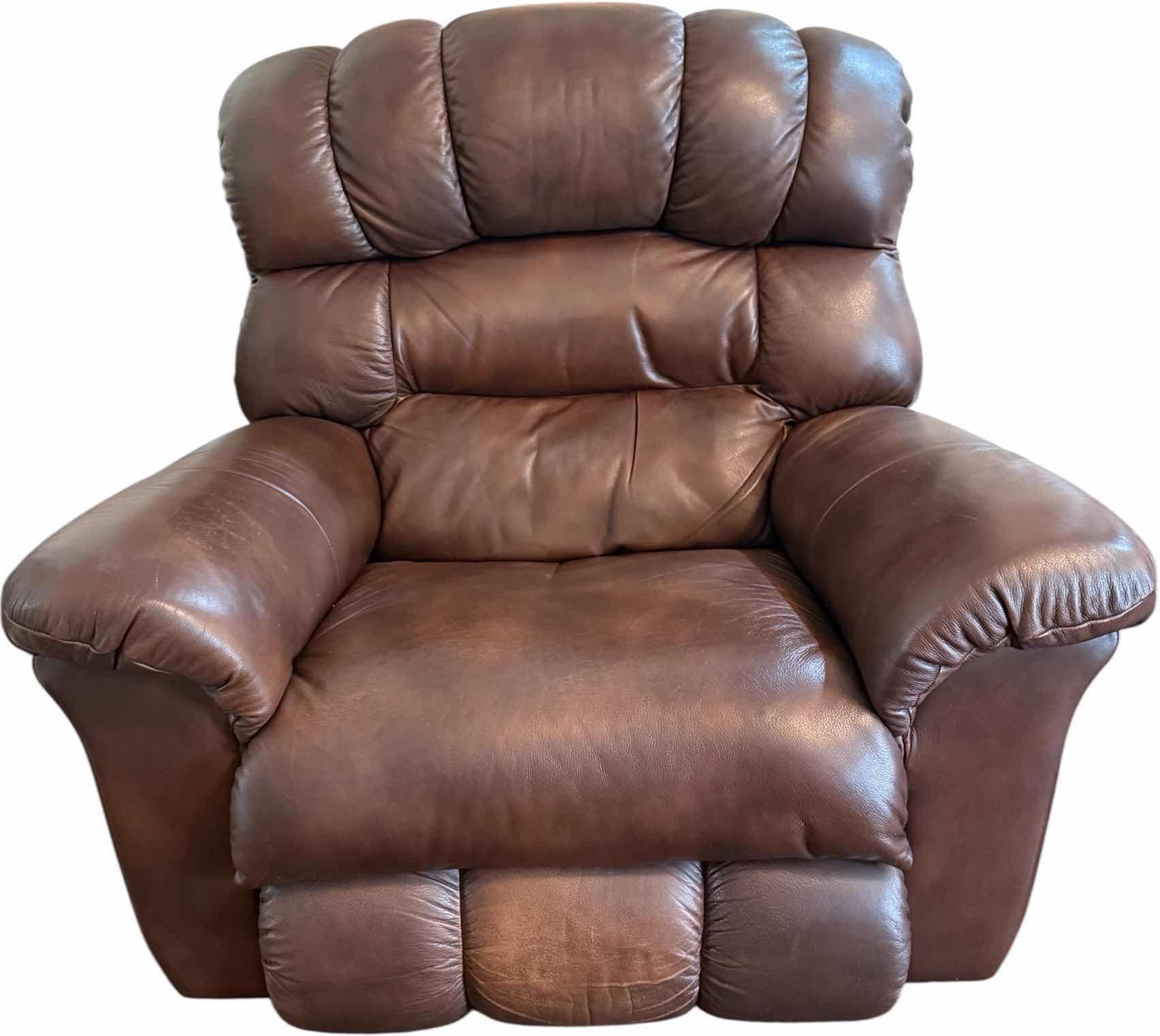 Photo 1 of LA-Z-BOY CHOCOLATE BROWN LEATHER OVERSIZED RECLINER