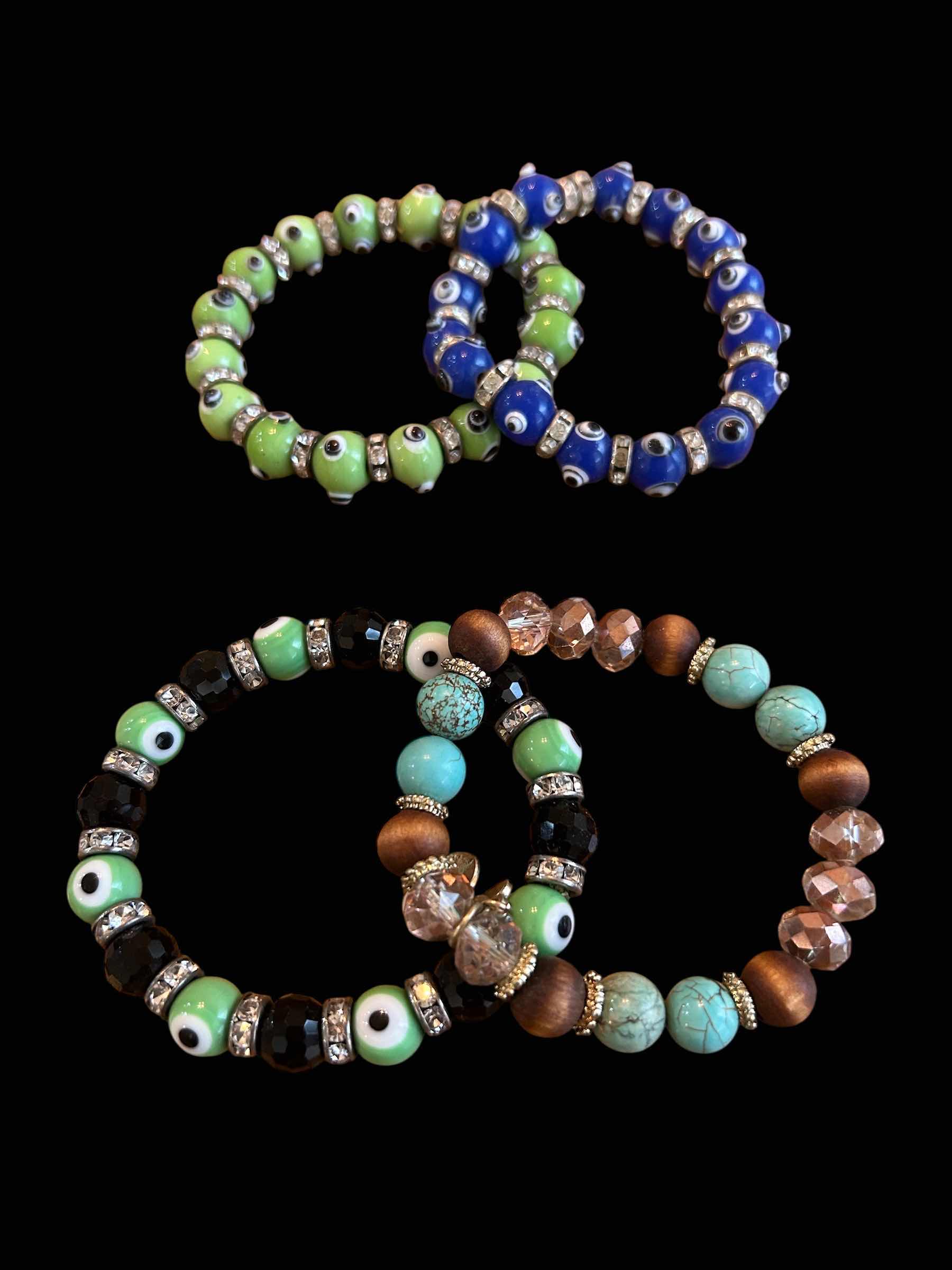 Photo 1 of 4- ASSORTED HANDMADE BEAD BRACELETS