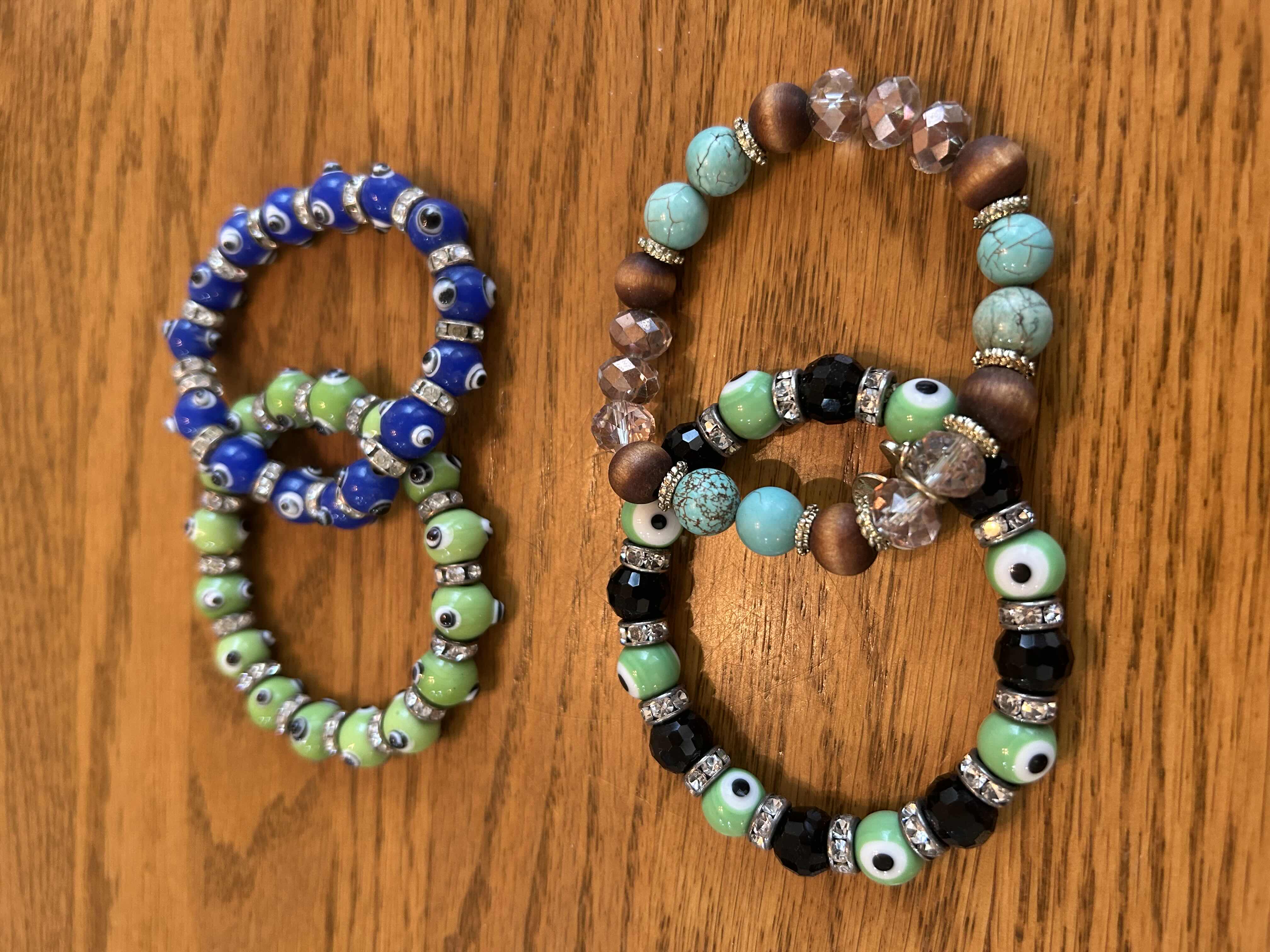 Photo 1 of 4- ASSORTED HANDMADE BEAD BRACELETS