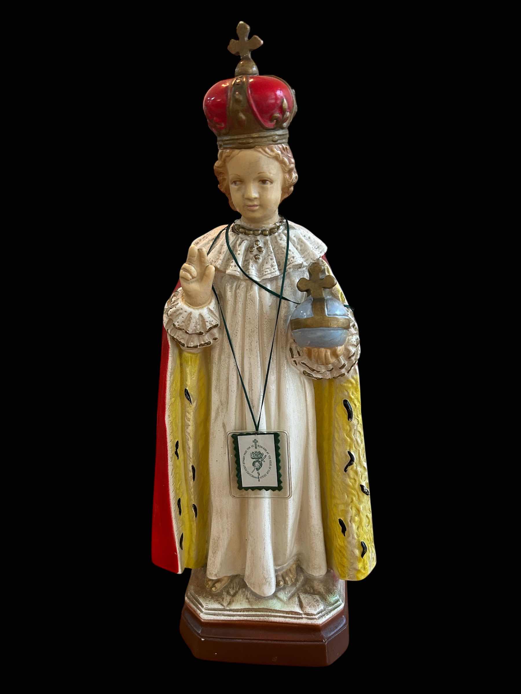Photo 1 of OLD PLASTER INFANT OF PRAGUE statueH 16”