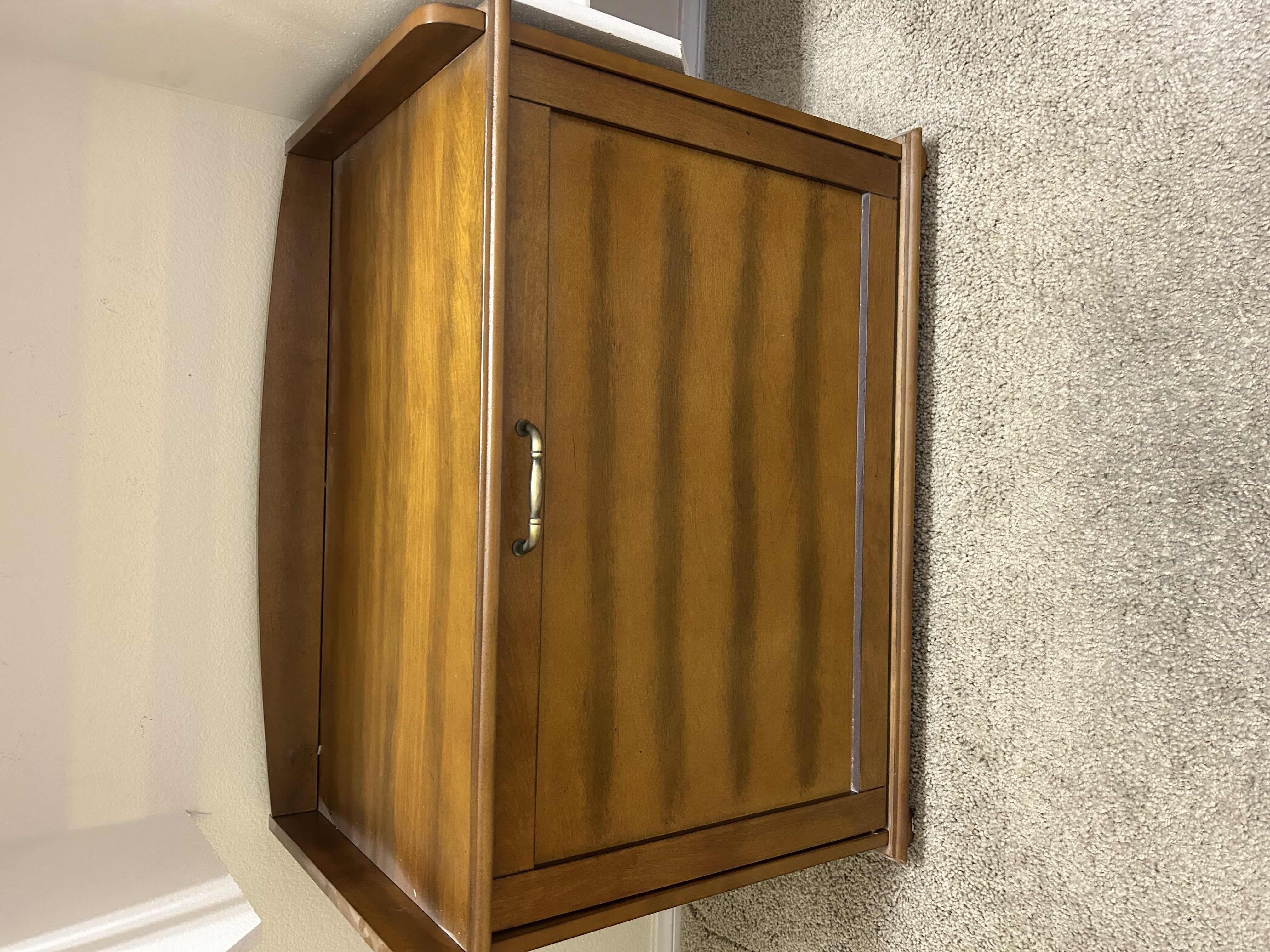 Photo 1 of TILT OUT WOOD-LAUNDRY HAMPER OR CABINET 39” X 17” H 21”