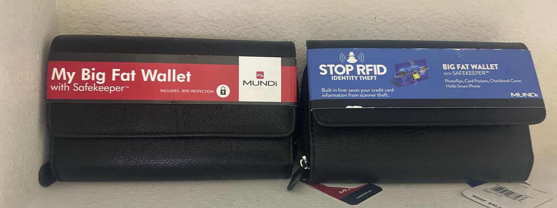 Photo 1 of 2- NEW BIG FAT WALLET W SAFEKEEPER BLACK 