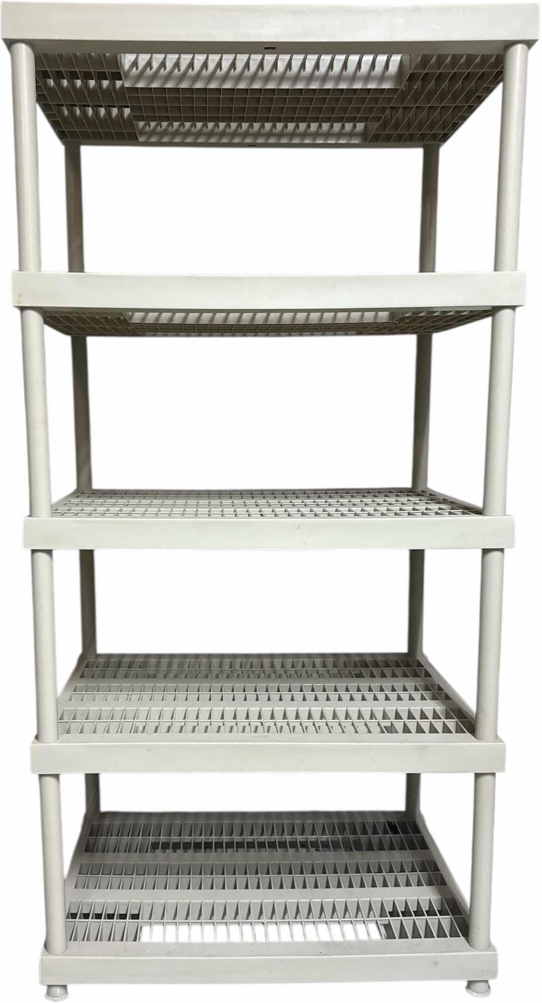 Photo 1 of KETER 5 TIER PLASTIC UTILITY SHELF UNIT, STORAGE

36” X 24” X H72”