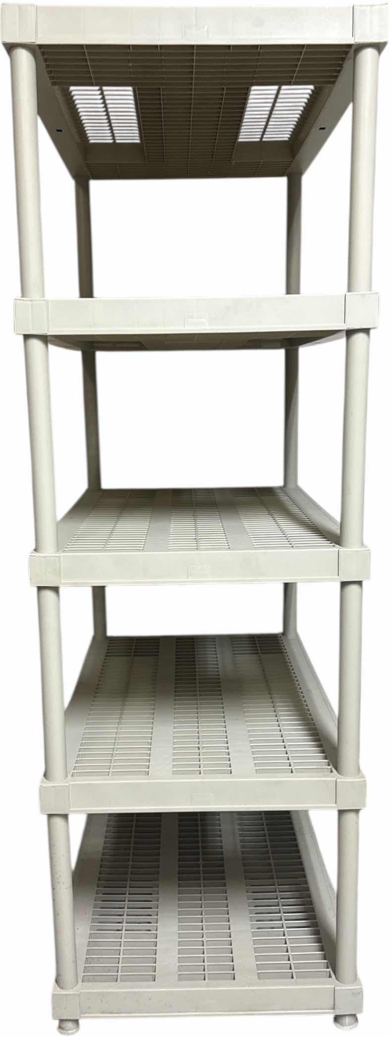Photo 1 of KETER 5 TIER PLASTIC UTILITY SHELF UNIT, STORAGE

36” X 24” X H72”