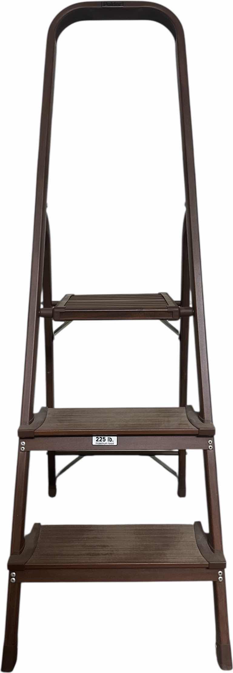 Photo 1 of POLDER 3 STEP LADDER METAL, WOOD DESIGN

H49”