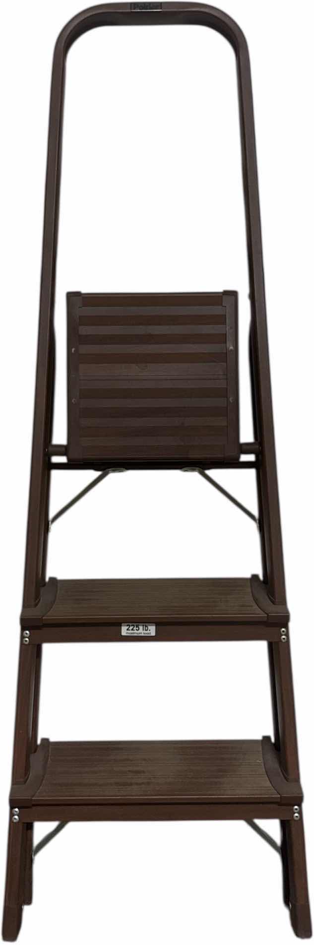 Photo 1 of POLDER 3 STEP LADDER METAL, WOOD DESIGN

H49”