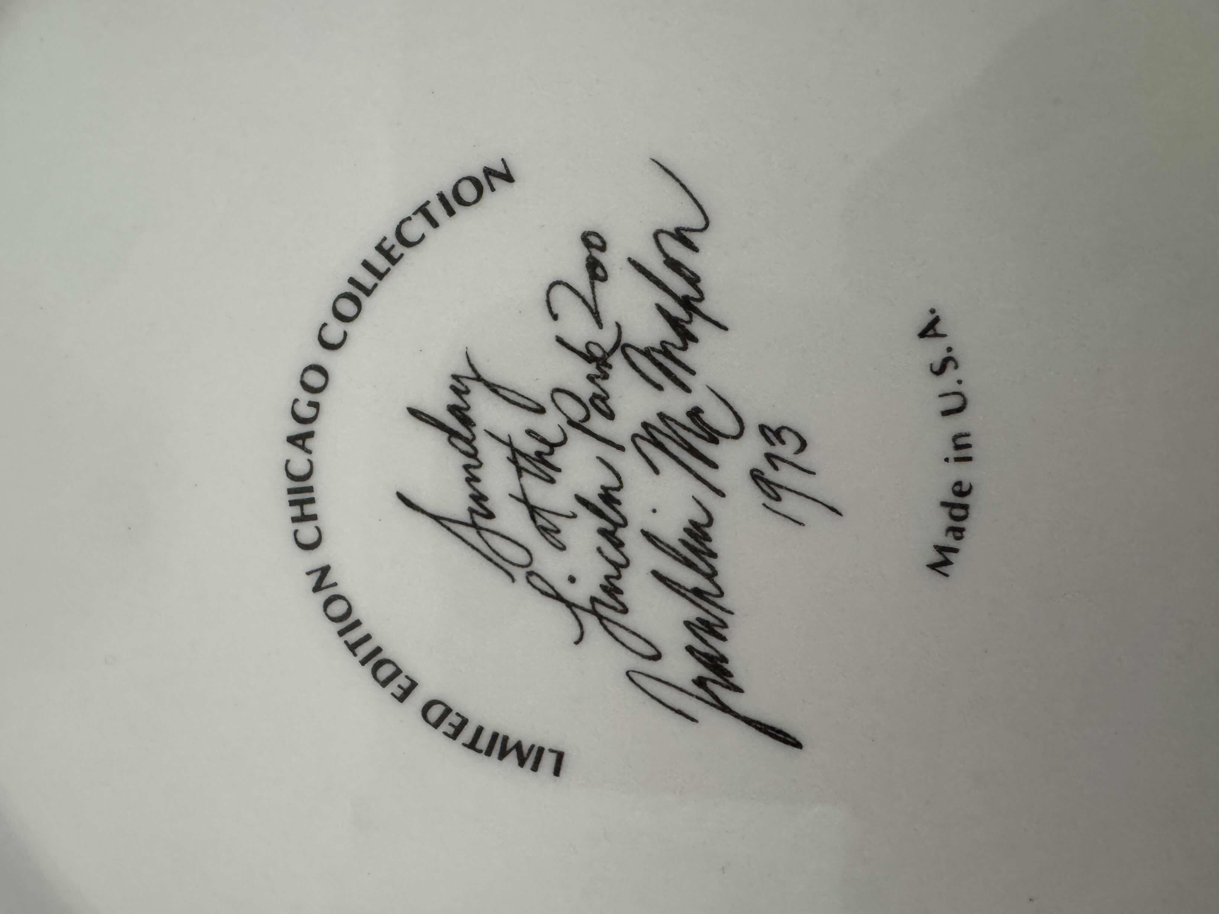 Photo 1 of VINTAGE 1973 LIMITED EDITION CHICAGO COLLECTION SUNDAY AT THE LINCOLN PARK ZOO BY FRANKLIN MCMAHON

D8”