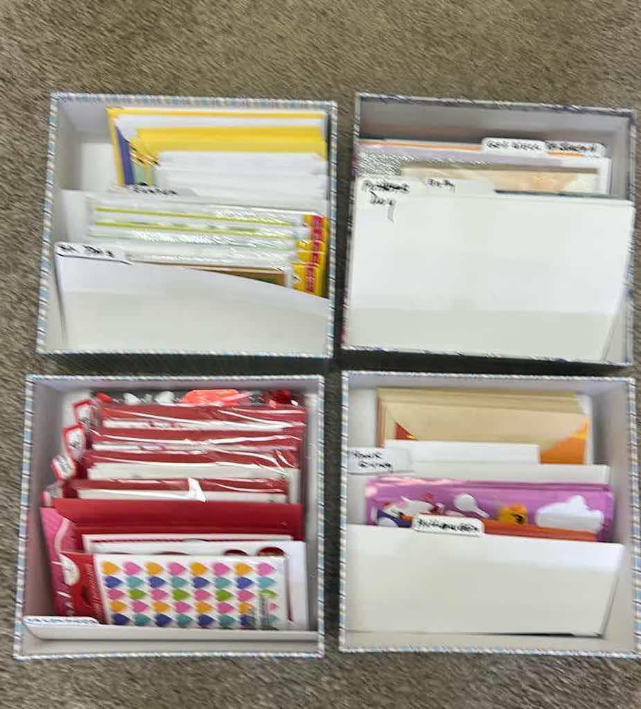 Photo 1 of 4-CONTENTS OF BOXES ASSORTED GREETING CARDS