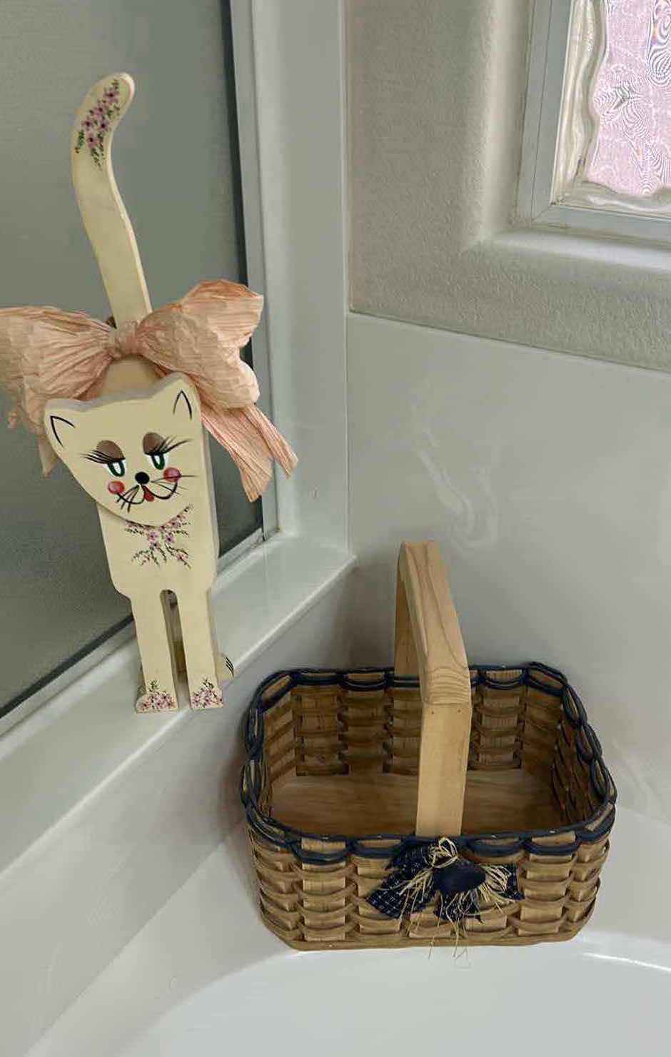Photo 1 of CAT DOOR STOP WICKER BASKET