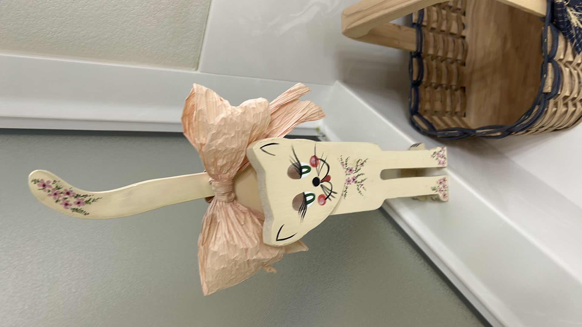 Photo 1 of CAT DOOR STOP WICKER BASKET