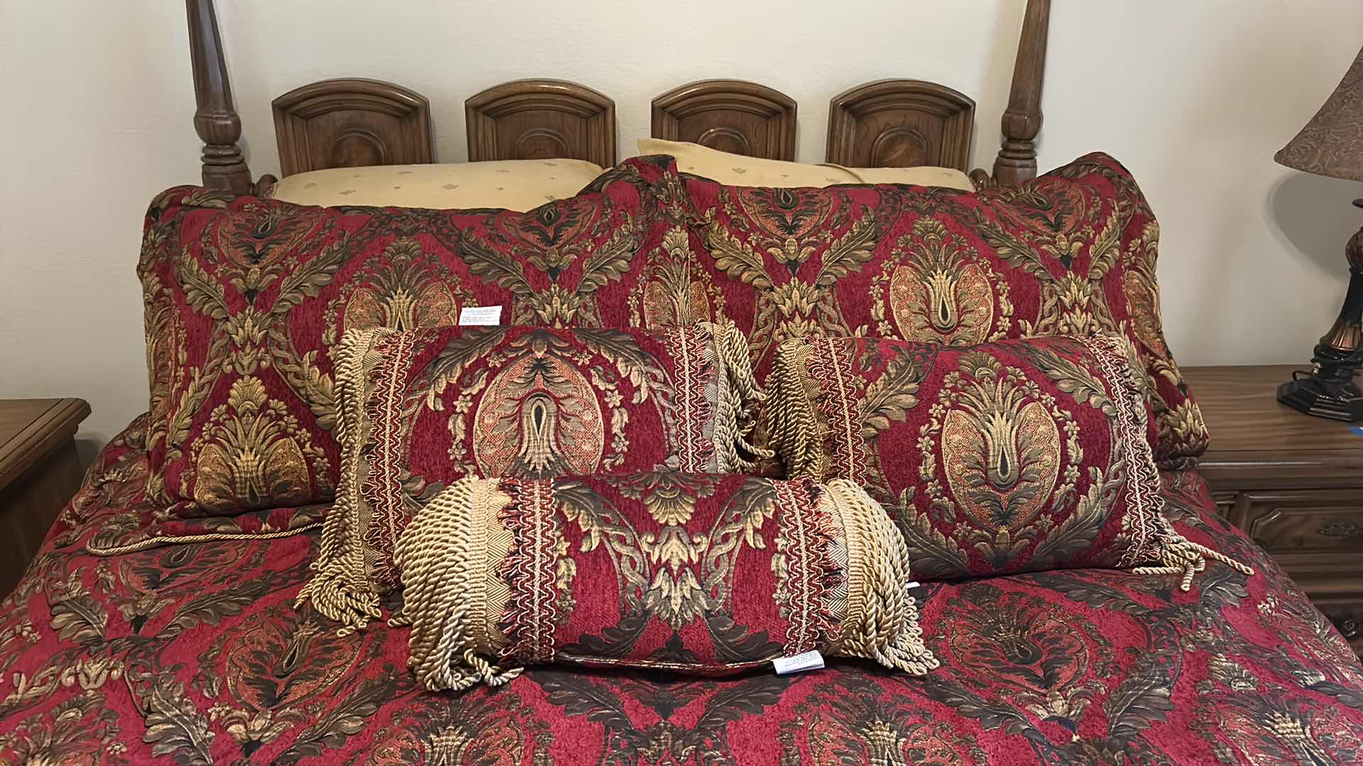 Photo 1 of CROSCILL HOME IMPERIAL EMPRESS QUEEN COMFORTER SHEETS 5 DECORATIVE PILLOWS HEADBOARD INCLUDED