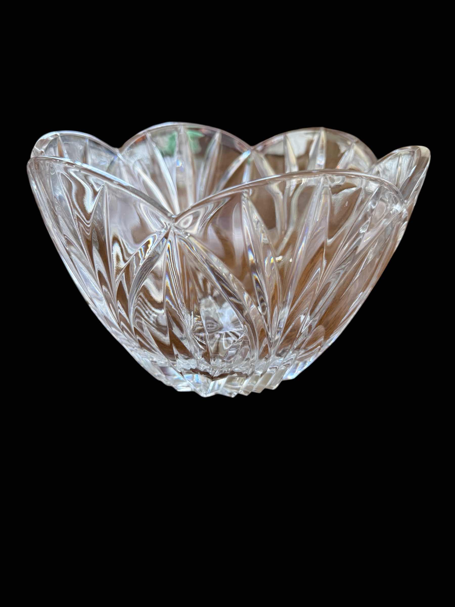Photo 1 of 2-CRYSTAL SERVING BOWLS