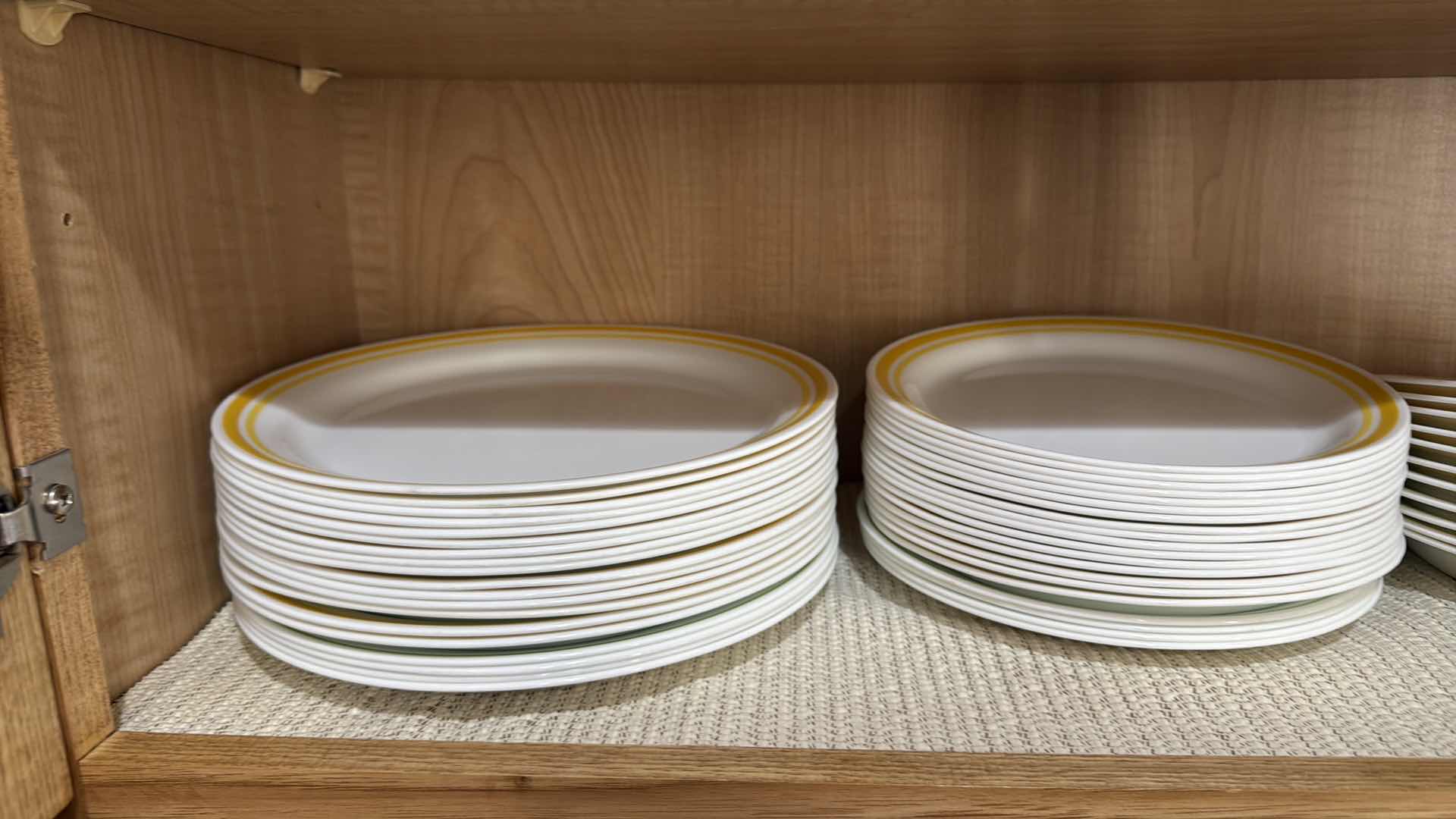 Photo 1 of CONTENTS OF KITCHEN CABINET-CORELLE BY CORNING DISHWARE
