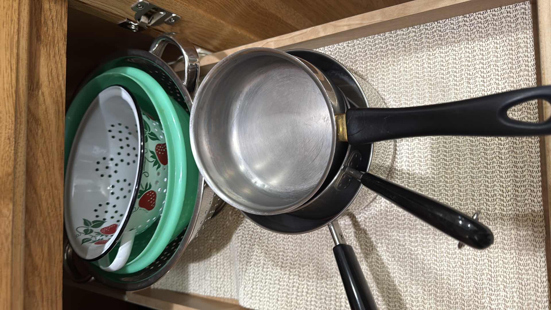 Photo 1 of CONTENTS OF KITCHEN CABINET-POT & PANS