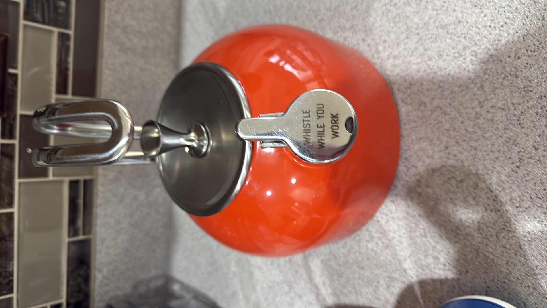 Photo 1 of RED KATE SPADE 2.5 QUART KETTLE & CERAMIC SALT & PEPPER SHAKERS